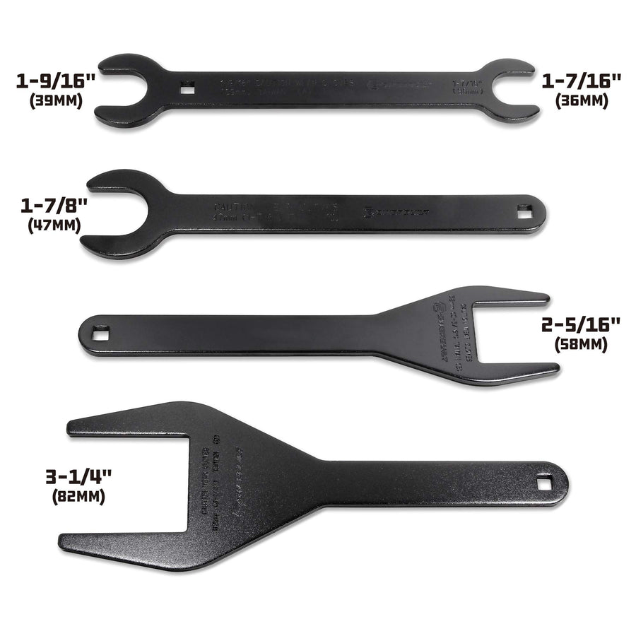 Fan Clutch Wrench Kit Powerbuilt, 4 Piece, Remove Fan Clutches, Ford, Chrysler, Jeep, Some Import Vehicles, Storage Case - 648746, Black