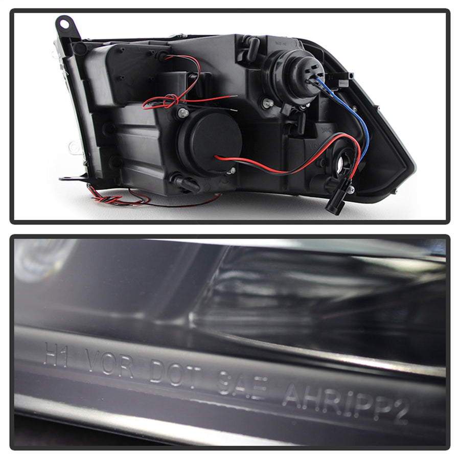 Black/Smoked Spyder Auto LED Halo Projector Headlights