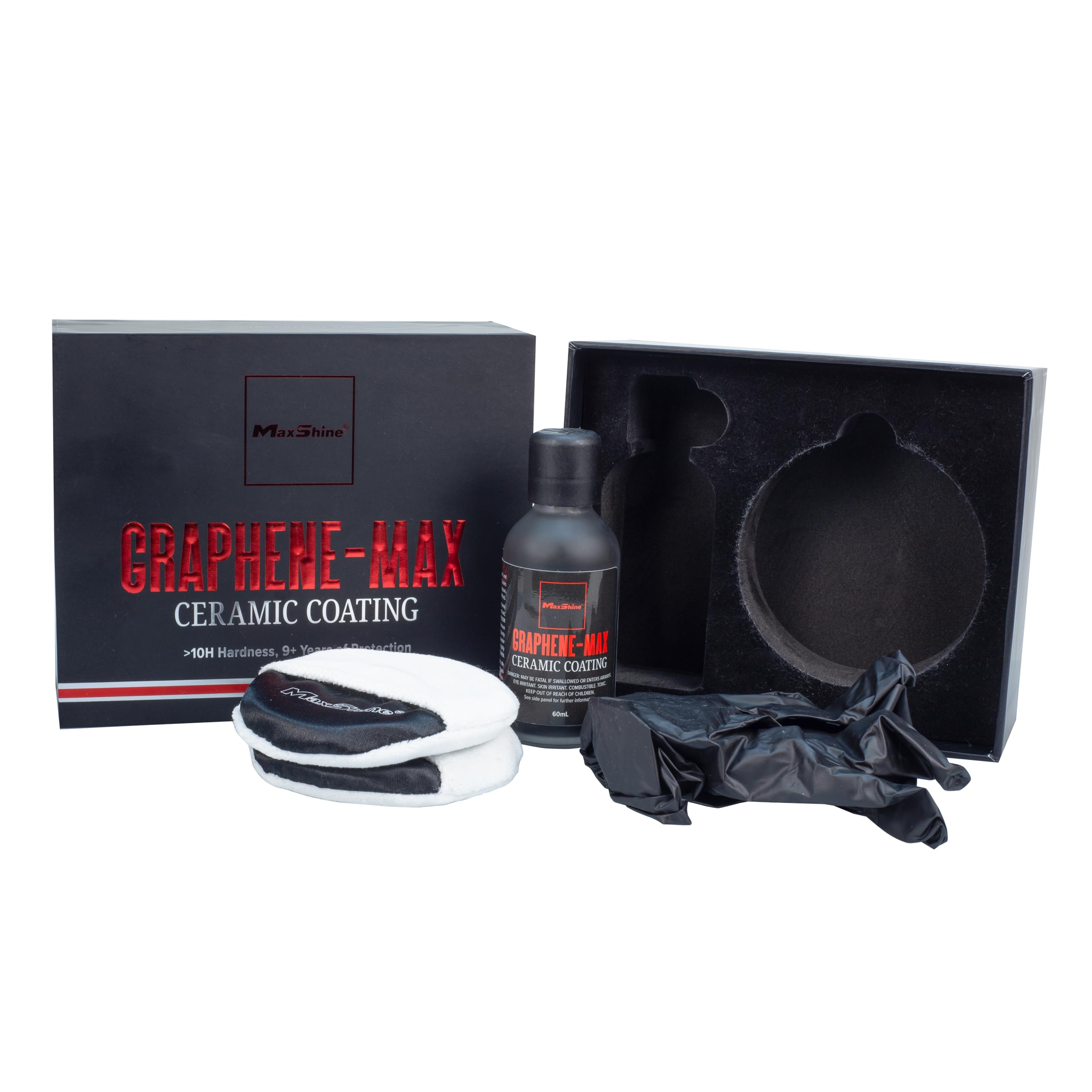 Graphene-MAX Maxshine Ceramic Coating 60mL | Advanced Universal Graphene & Ceramic Formula | Hydrophobic Car Coating with 9-Year Durability | High Gloss Finish & Professional Paint Protection
