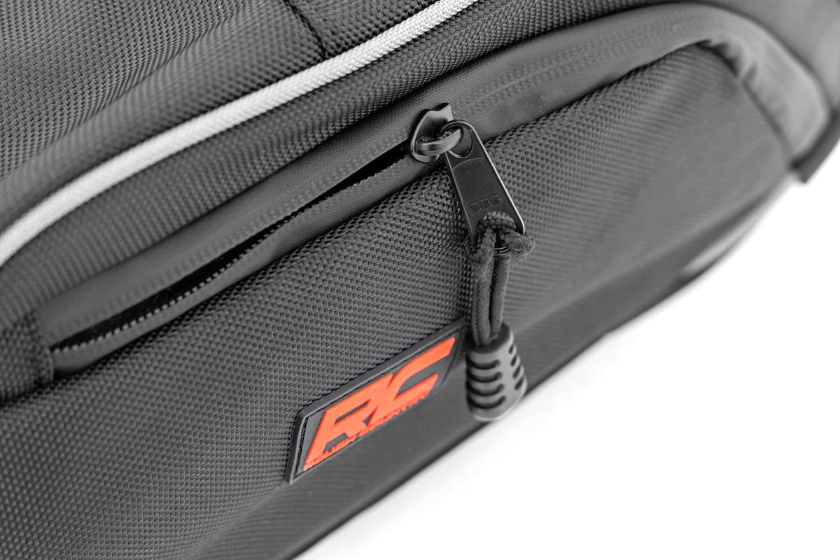 Center Console Storage Bag Rough Country for Polaris General XP4 1000 2016+ - Water & Dust Resistant UTV Storage Organizer with Dual Zippers