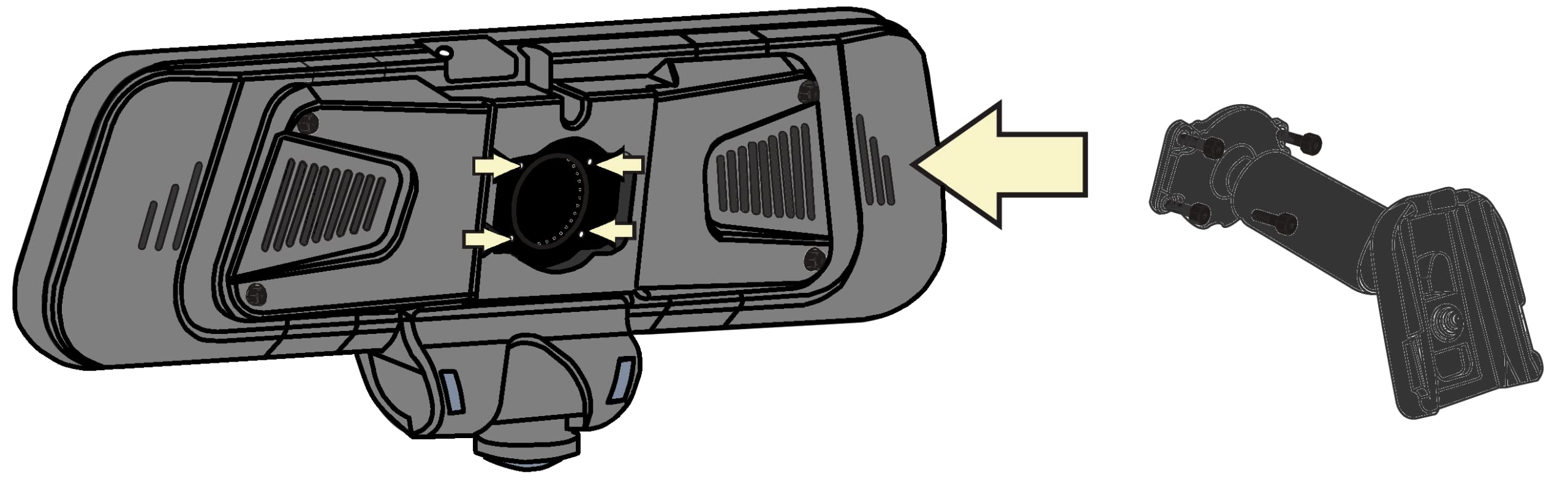 BP1 RYDEEN - Backpack Adaptor for 360 View Mirror VSM-AV Mount/D-Tab Included (for TOMBO 360X This Item Already Included)