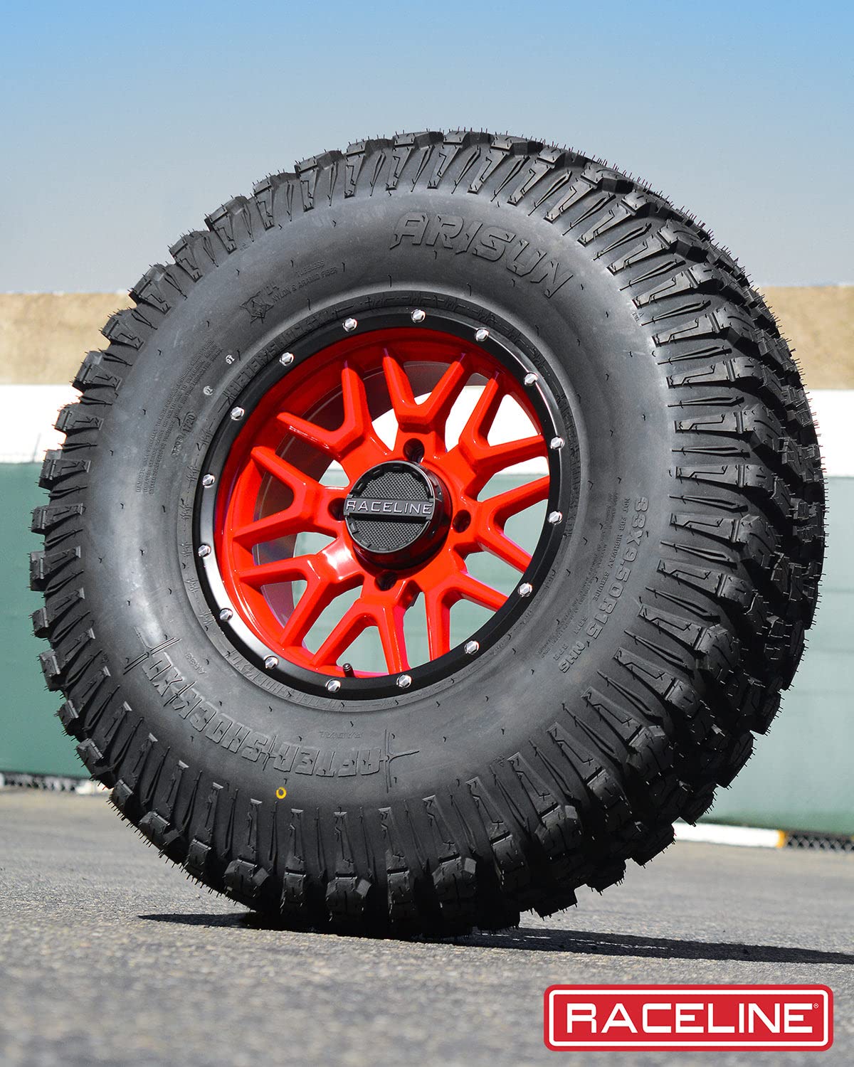 Krank Wheel Raceline-14x7-5+2 Offset-4/156 Black/Red Wheel with Aluminum (14 x 14. inches /1 x, 1 mm Offset)