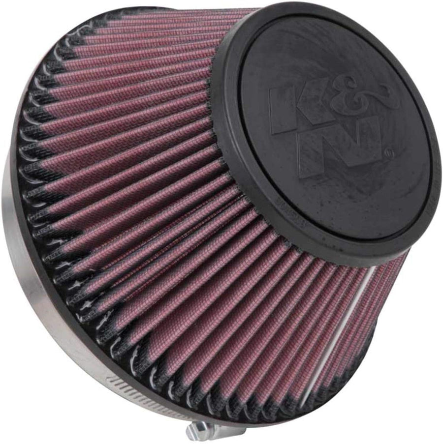 High-Flow K&N Original Lifetime Universal Clamp-On Air Filter: High Performance, Premium, Washable: Flange Diameter: 6 In, Filter Height: 4 In, Flange Length: 1 In, Shape: Round Tapered, RU-4600