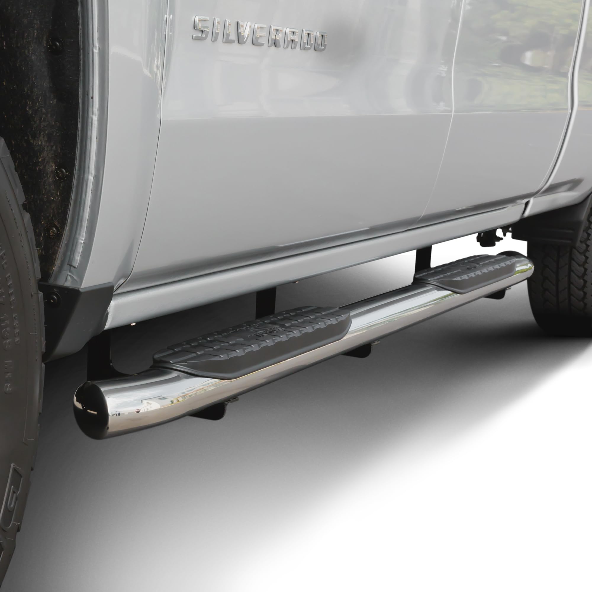 PRO TRAXX 5 Oval Nerf Bars Westin fits 2014-2018 Silverado Sierra 1500 2015-2019 Silverado Sierra 2500 3500 Crew Cab Polished Pair