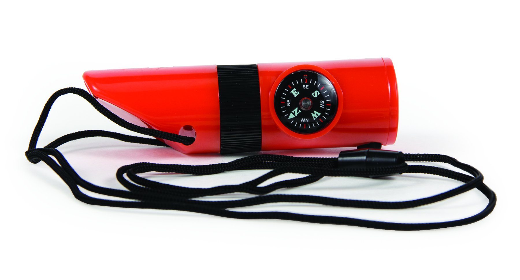 6-Function Camco Survival Whistle, Orange