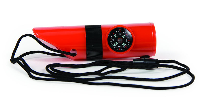 6-Function Camco Survival Whistle, Orange