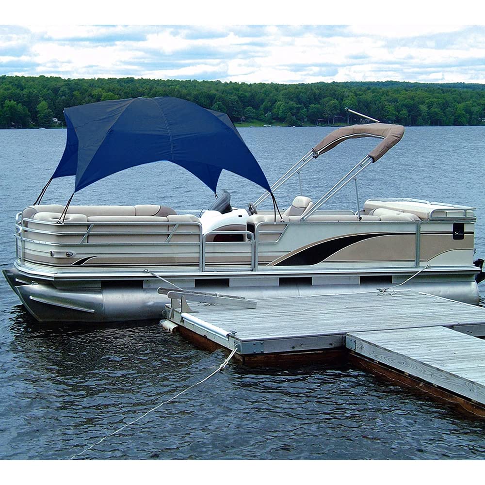 Pontoon TAYLOR MADE PRODUCTS Easy-Up Shade 8'L x 102" W x 50" H Black For Additional Shade on Boat