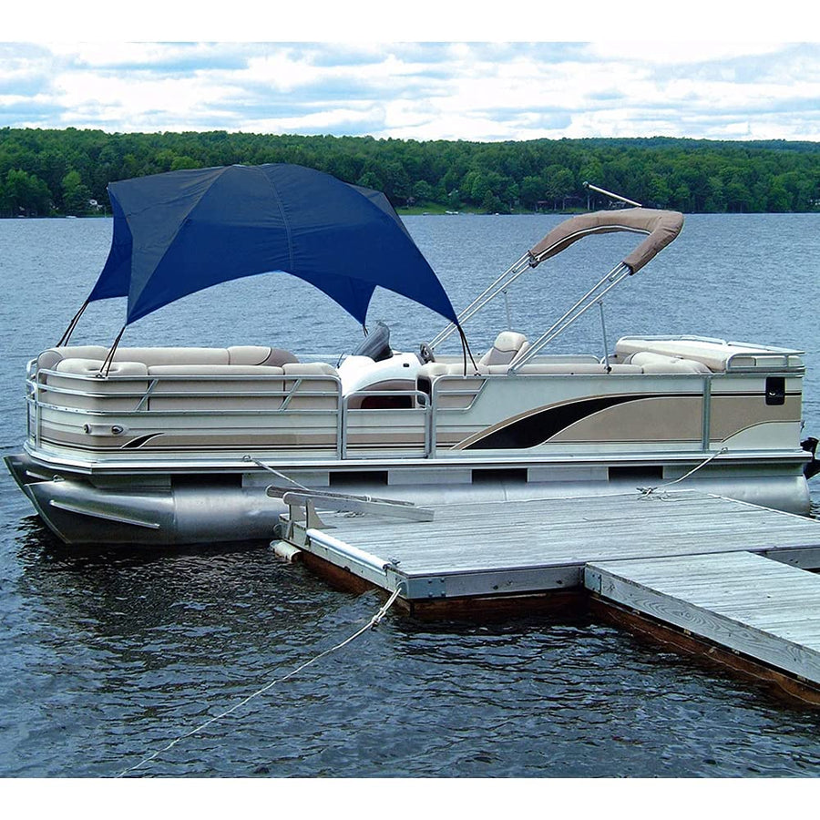 Pontoon TAYLOR MADE PRODUCTS Easy-Up Shade 8'L x 102" W x 50" H Black For Additional Shade on Boat