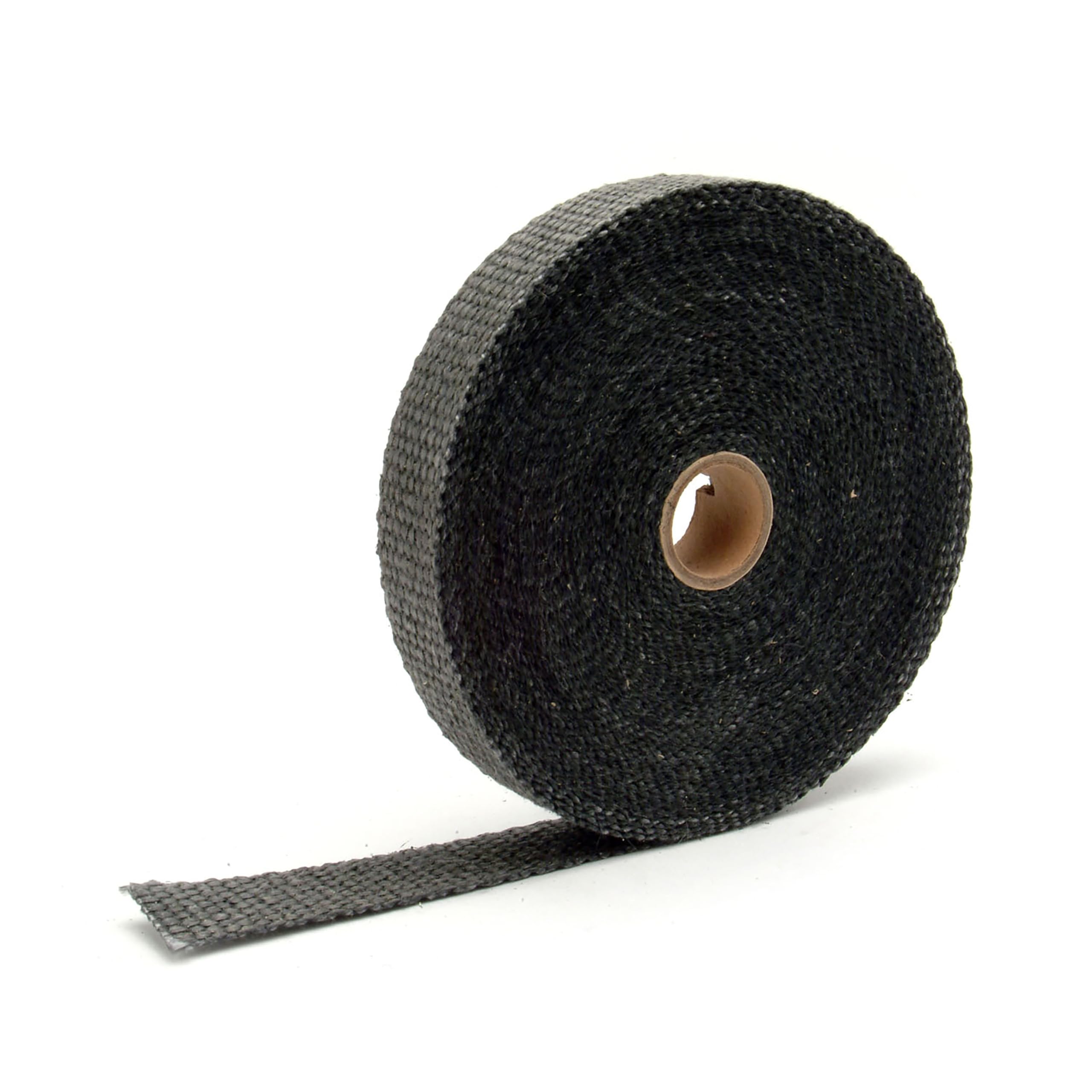 1" x 50' Black Design Engineering Glass Fiber Exhaust Heat Wrap - Heat Wrap for Exhaust Pipes, Pliable Exhaust Wrap Tape, Withstands 1800°F Direct Heat & 2500°F Intermittent Heat