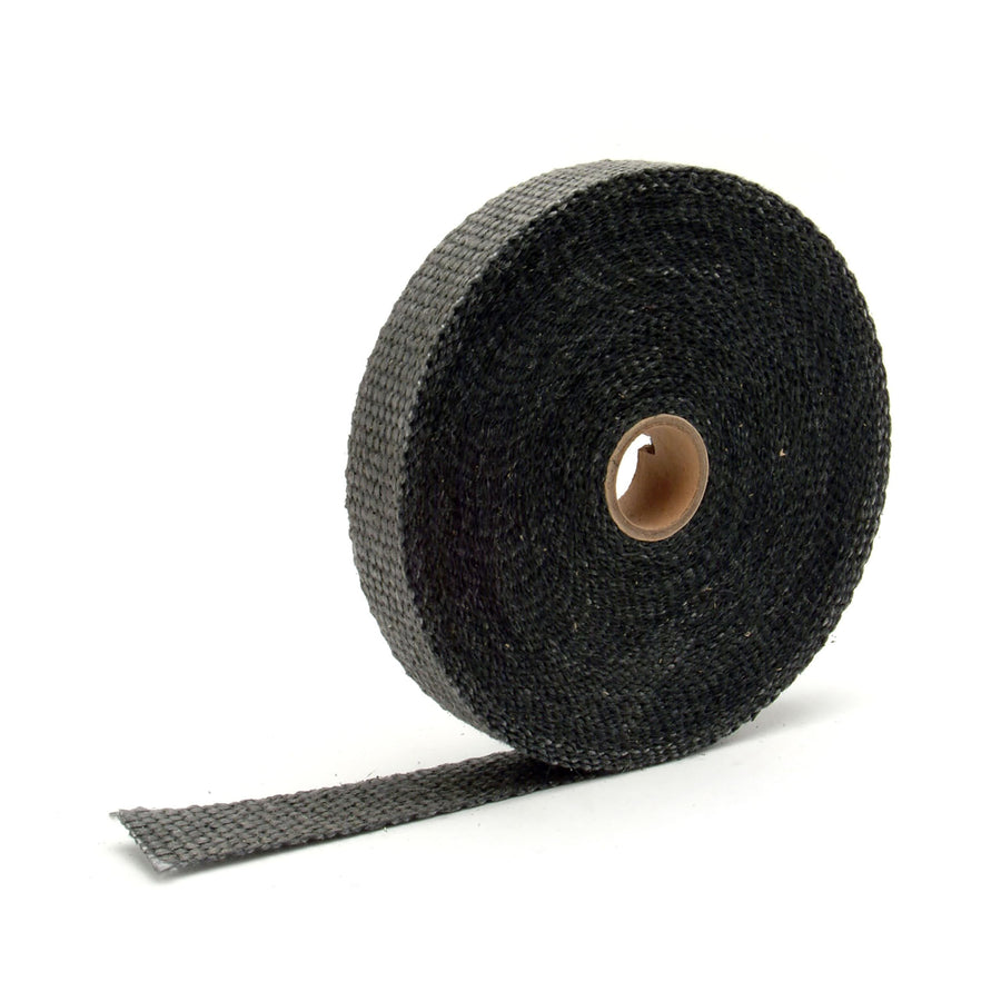 1" x 50' Black Design Engineering Glass Fiber Exhaust Heat Wrap - Heat Wrap for Exhaust Pipes, Pliable Exhaust Wrap Tape, Withstands 1800°F Direct Heat & 2500°F Intermittent Heat