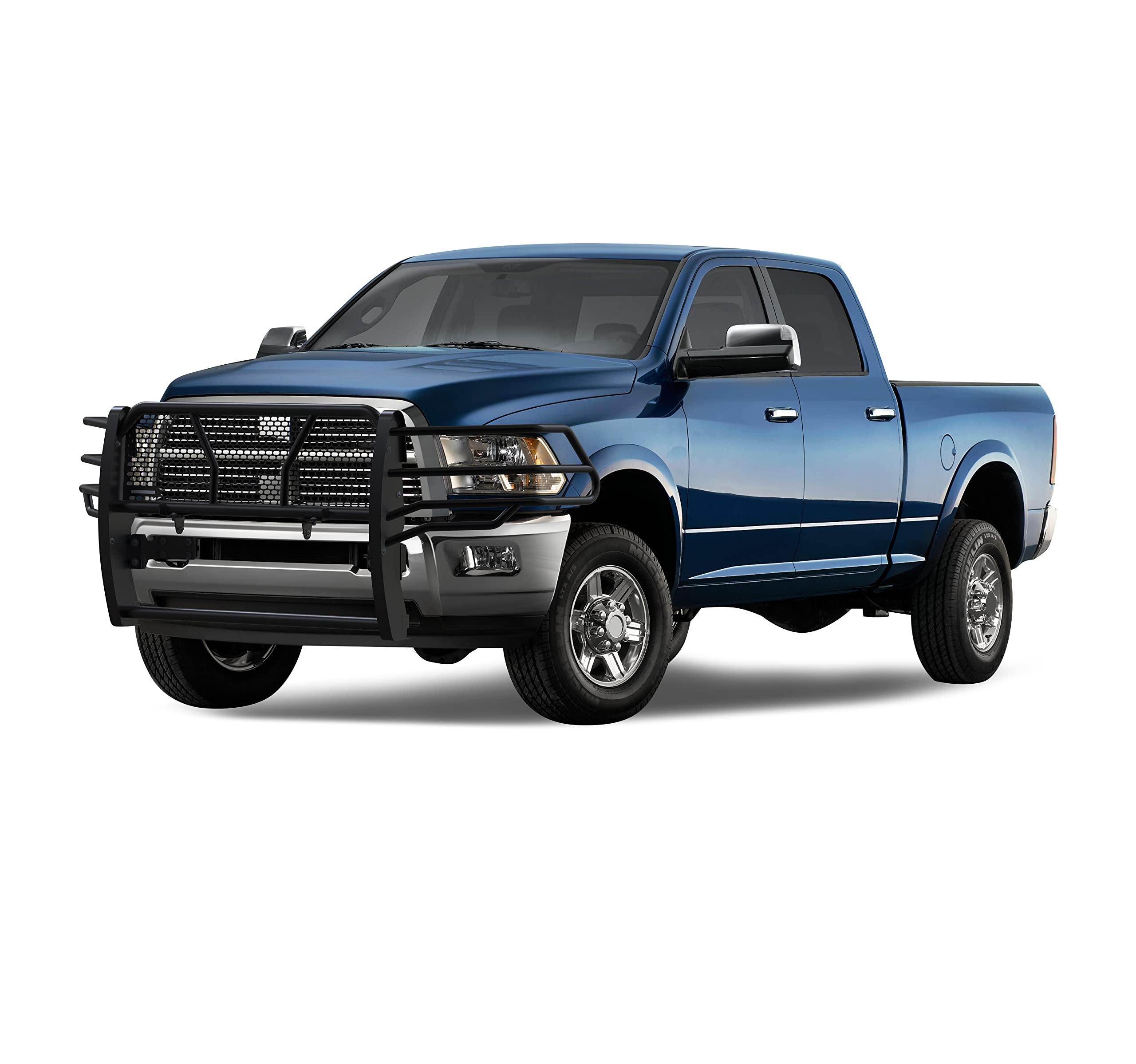 RUGGED Black Horse Heavy Duty Grille Brush Bumper Guard Modular Black Compatible with 2010-2010 Dodge Ram 2500|2010-2010 Dodge Ram 3500|2011-2018 Ram 2500|2011-2018 Ram 3500-RU-DORA10-B