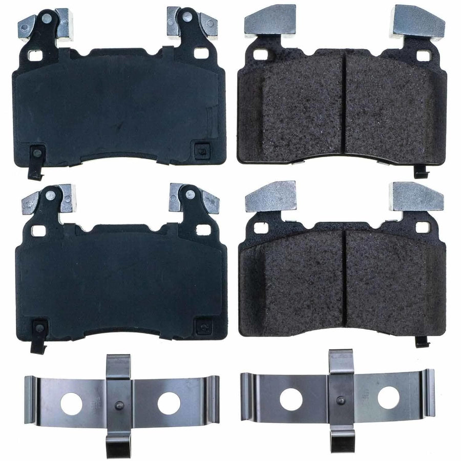 Power Stop Front Brake Kit For Cadillac CTS 2014-19 |Chevrolet Camaro 2016-24 |ELR 2014-16 |Corvette 2014-19 |SS 2014-17 |S 2012-21 - Ceramic Brake Pads With Installation Hardware, 17-1474A