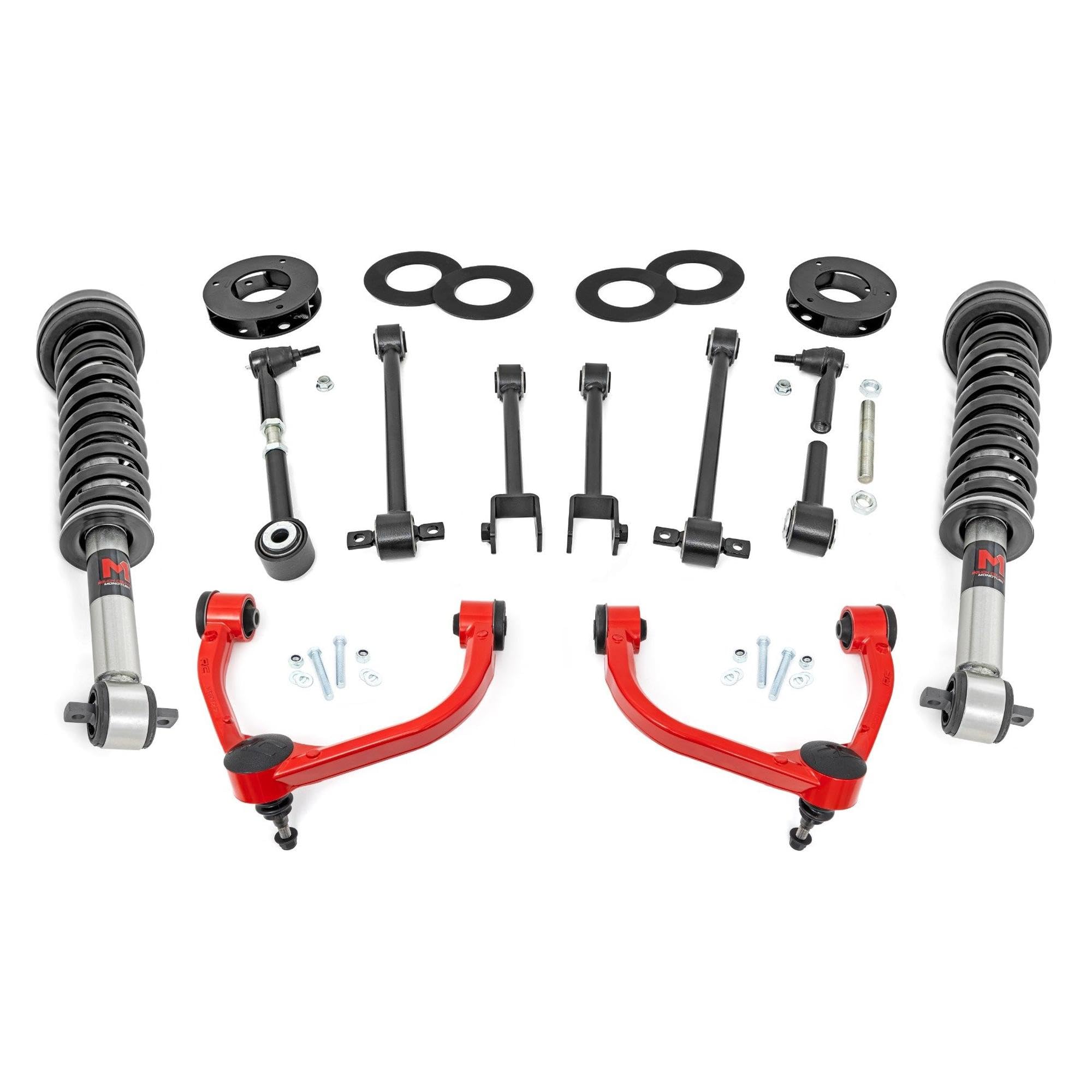 3" Suspension Lift Kit Rough Country for 18-24 Ford Expedition 4WD - 40240RED