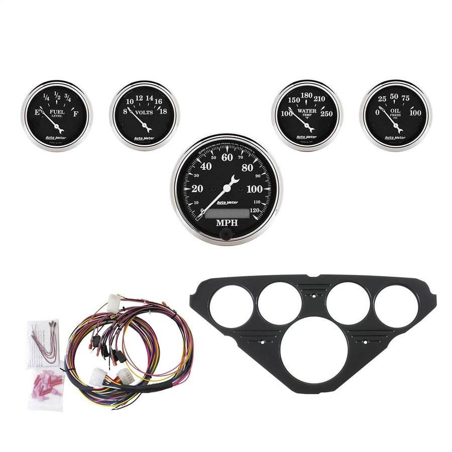 Gauge Kit AutoMeter 7049-OTB, 5 Pc, Chevy Truck 55-59, Mph/Fuel/Oilp/Wtmp/Bat, OTB