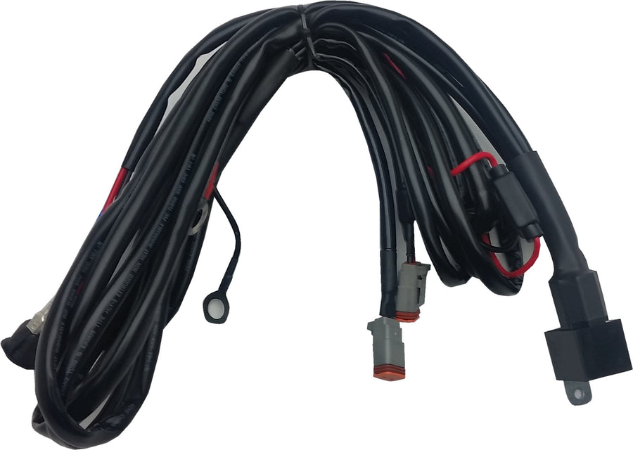 9 Ft Universal DT Wiring Harness to connect 2 Light Bars, below 200 Watt- PN #Z390020D-A