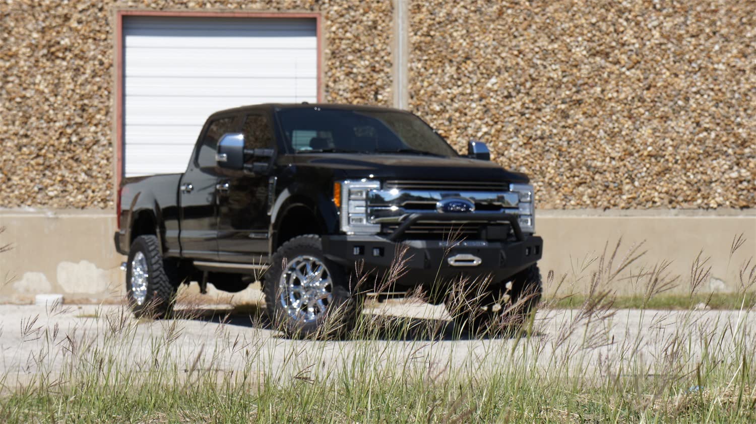 Stealth Road Armor 617F4B Front Winch Bumper Pre-Runner Guard - Texture Black - Compatible with: 2017-2022 Ford F-250 F-350