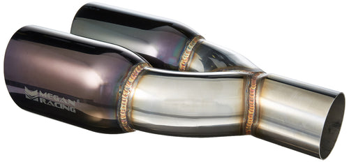 Megan Racing MR-UT-TBC-DS Black Chrome Stainless 3.5" Racing Universal Twin Tip