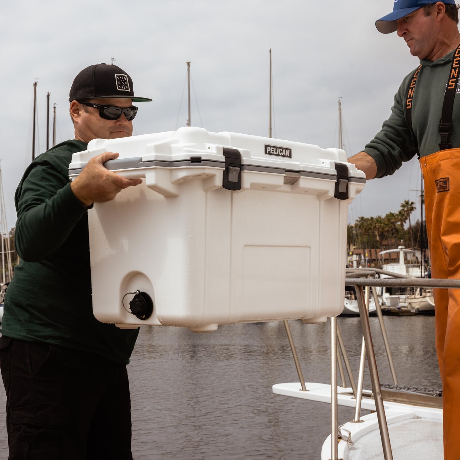 70 Quart Pelican Elite Cooler (White/Gray)