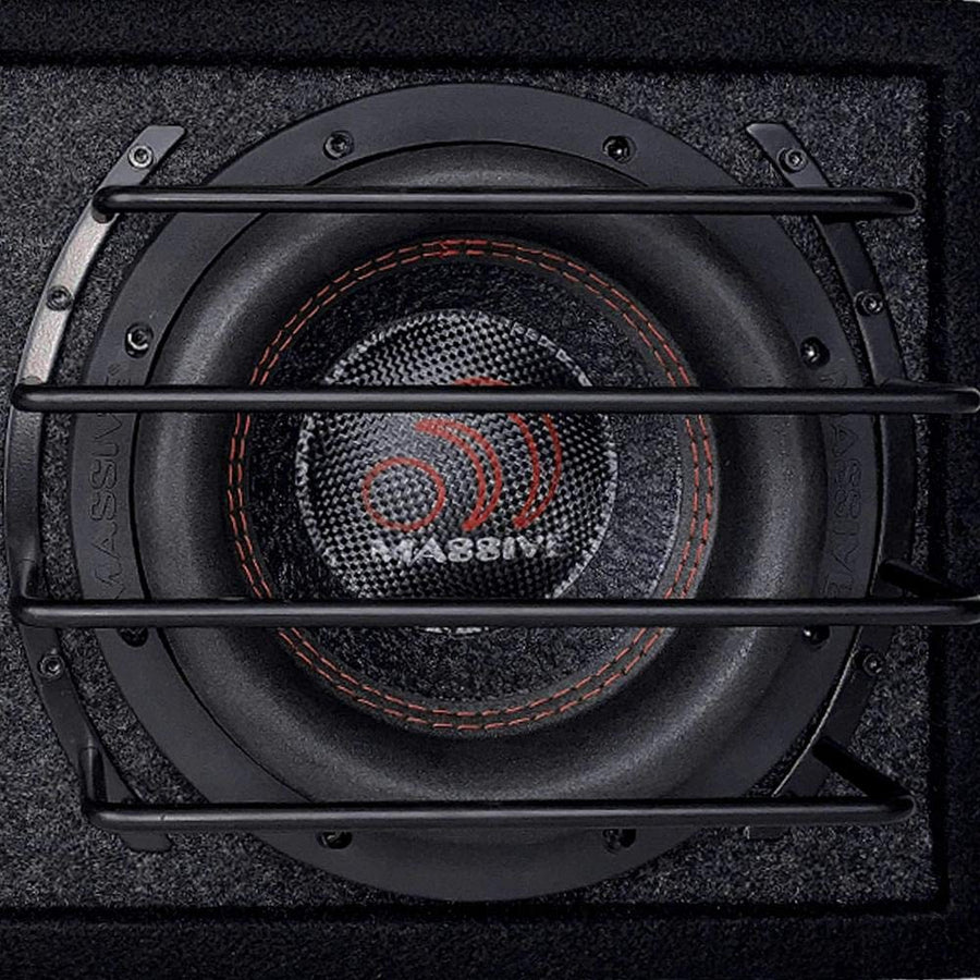 10-Inch Massive Audio GRILL10 Subwoofer Grill | Deep-Set Anodized Steel Protective Speaker Cover - Heavy-Duty Design for Car Audio Subs – Universal Fit, Durable Mesh Guard