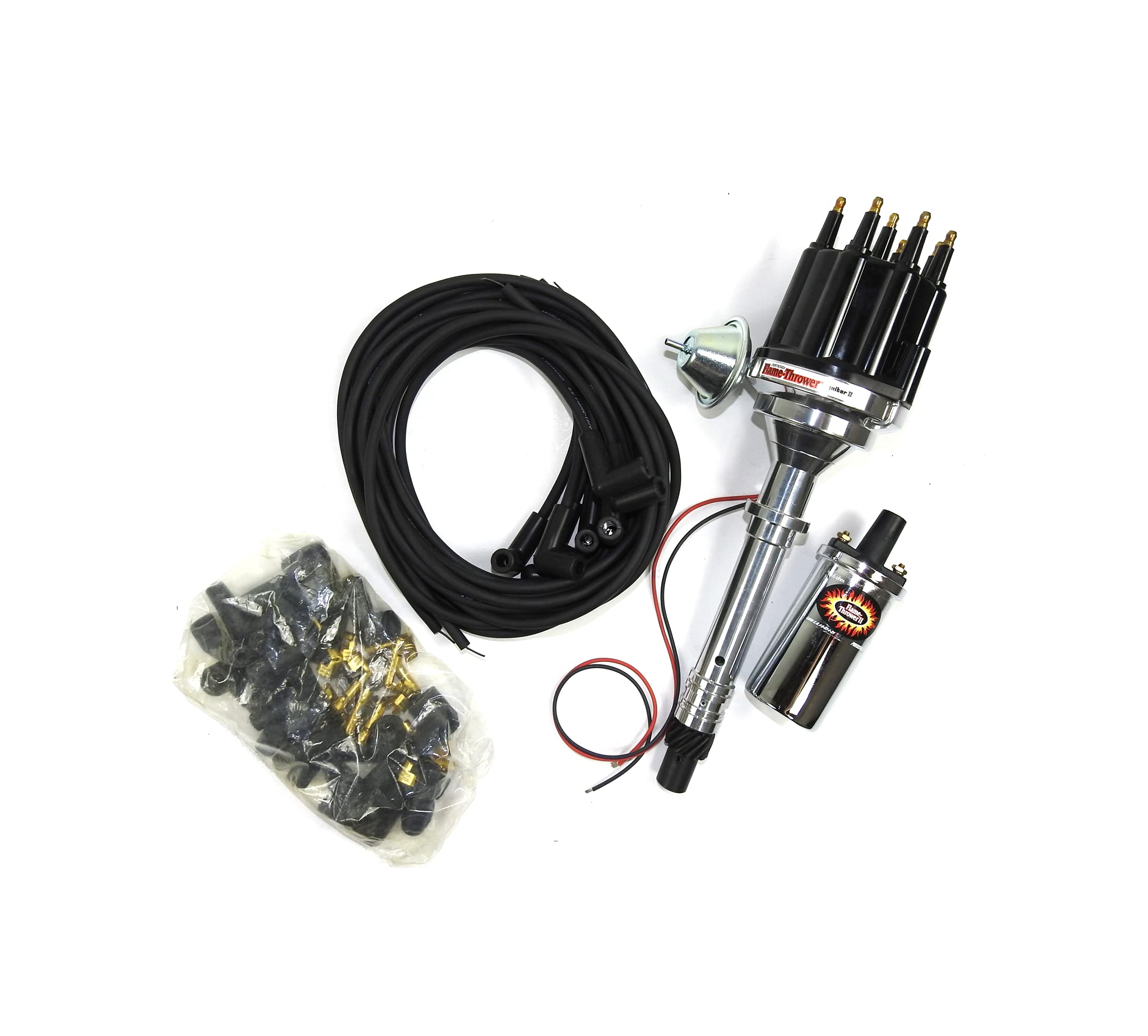 Bundle010 Pertronix Ignition Kit (Includes Chevy SB/BBPlay Distributor Black Male Cap), 1 Pack