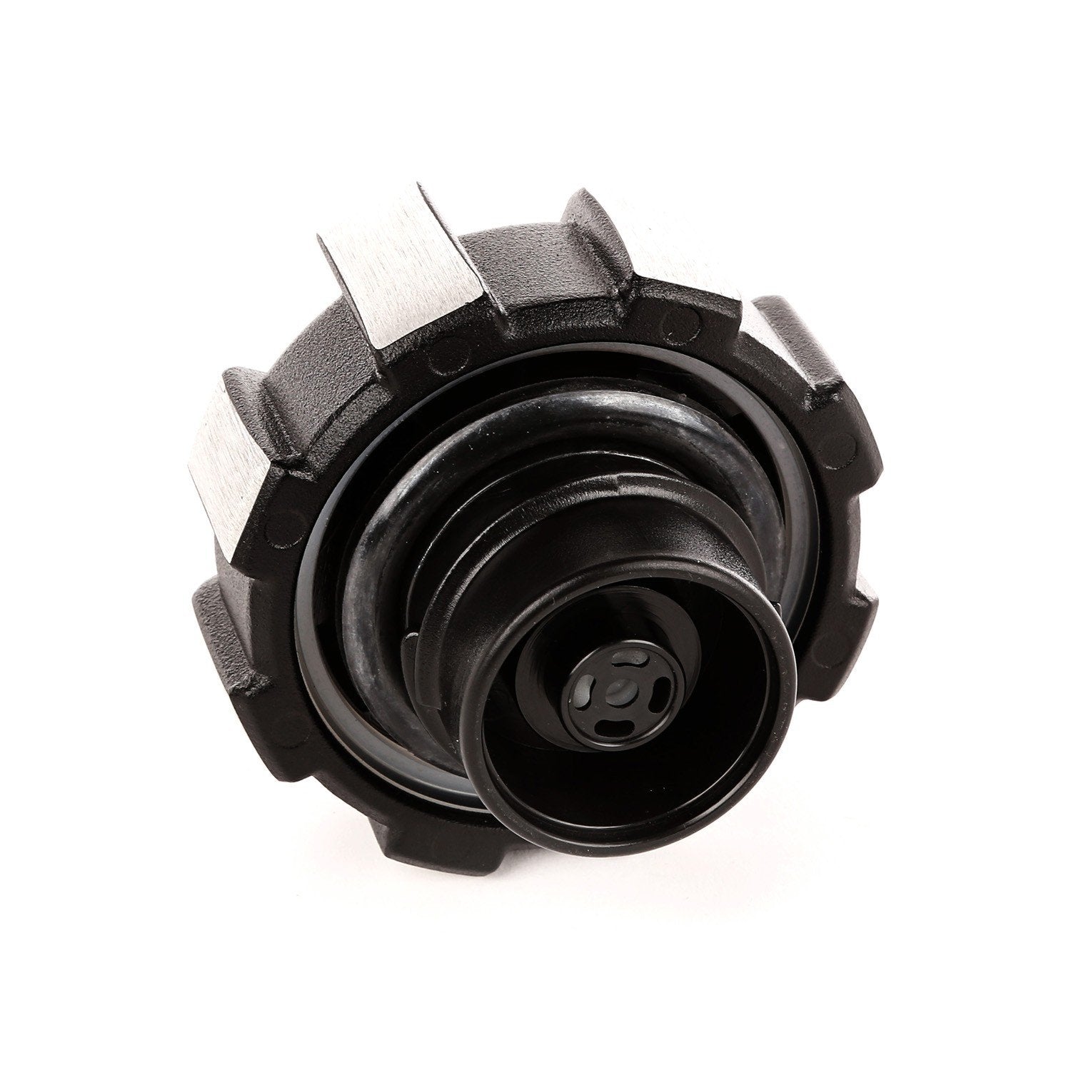 Rugged Ridge Fuel Cap Elite for Jeep Wrangler/Gladiator | Aluminum w/ Brushed Accents | 11229.11 | Fits 2001-2025 Jeep Wrangler TJ/JK/JL; 2020-2025 Jeep Gladiator JT