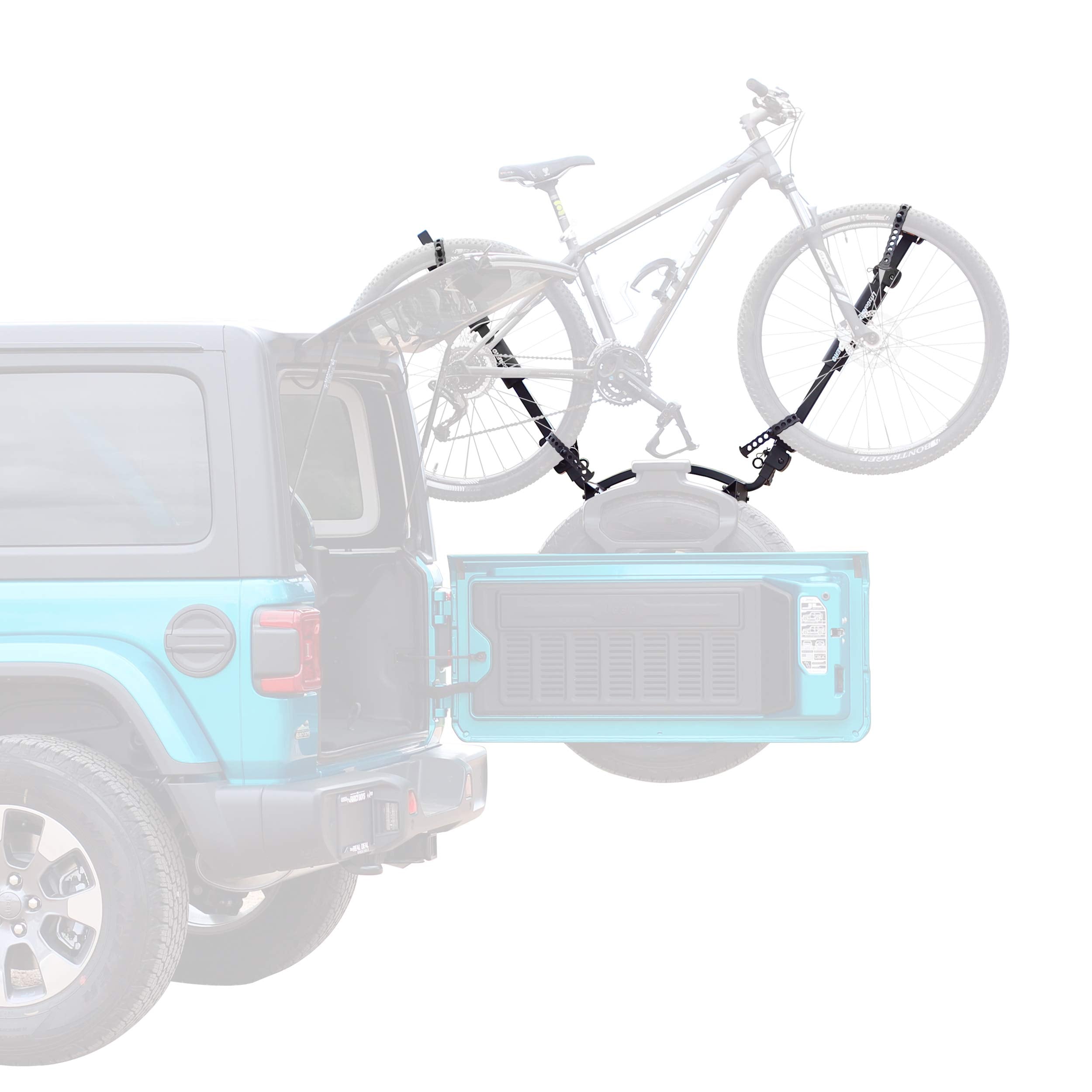Let's Go Aero 2-Bike TireBiter VRack Carrier for Spare Tires | Back-up Camera Compatible (Model B00987)