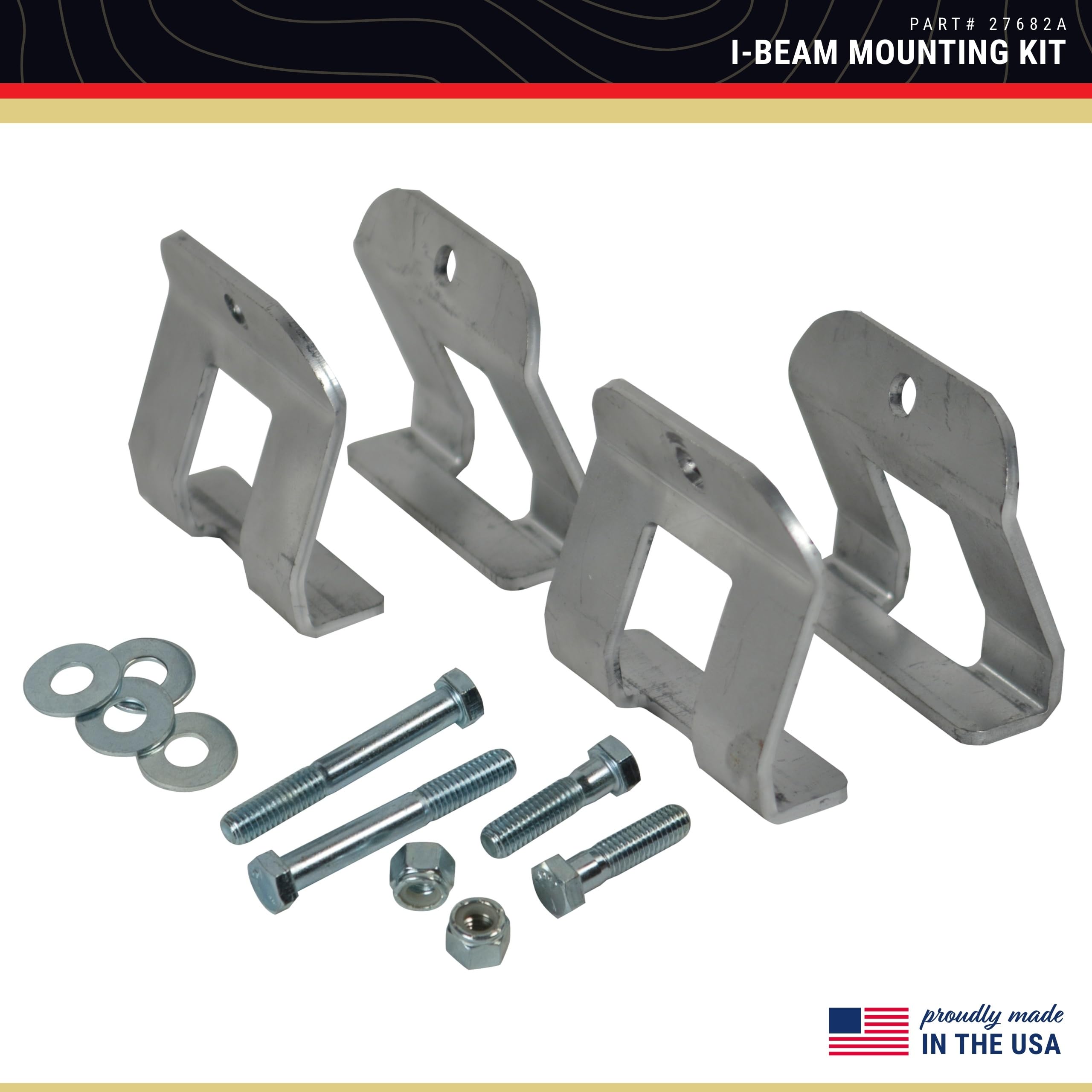 L-Beam Mounting Kit - CE Smith Brackets, Bolts, Nuts & Washers for Your Boat Trailer Accessories