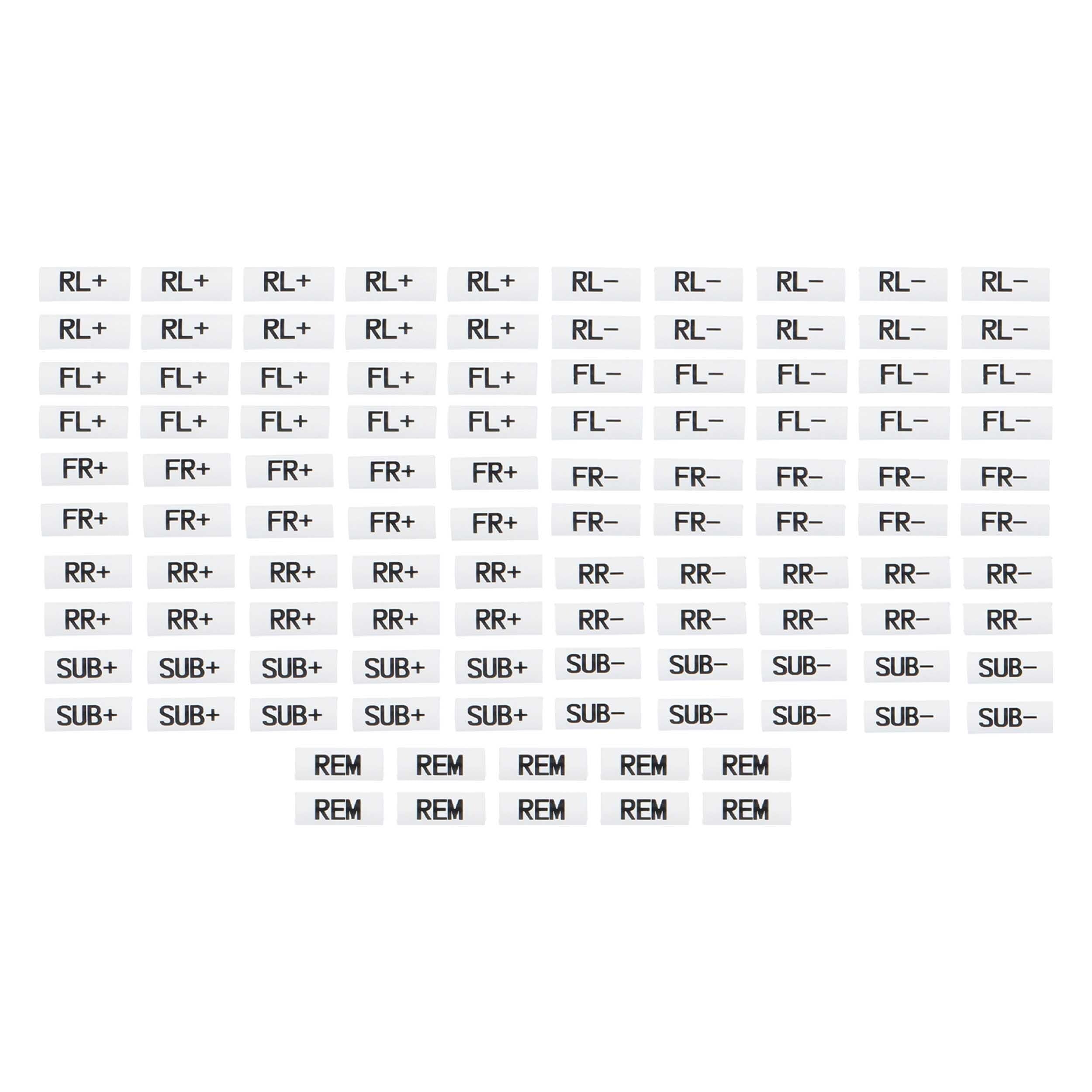 120-Piece Heat Shrink Labels Metra Brands - Refill Pack