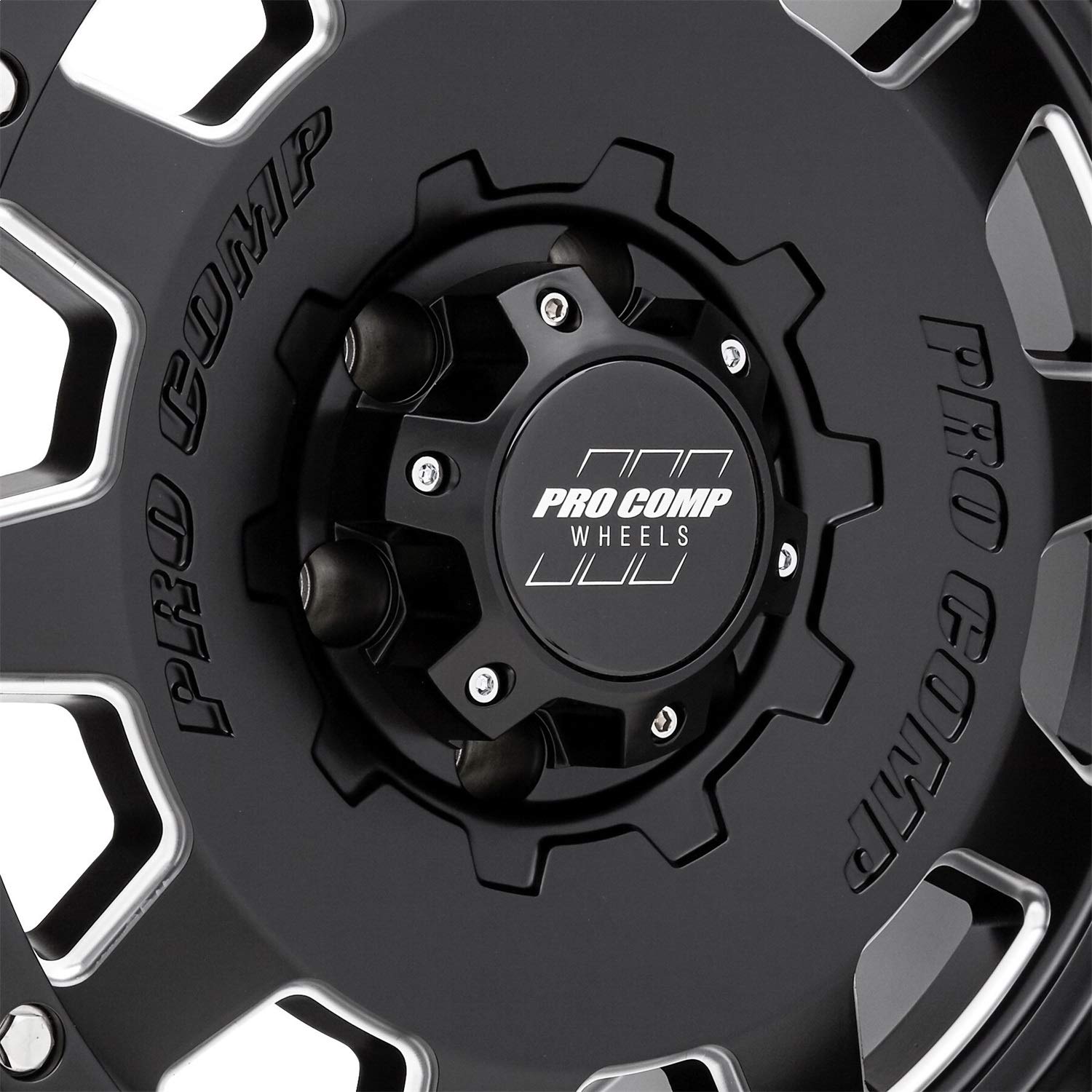 WHL PRO COMP 17X965.5 SATIN BLACK/MILLED 2500 lbs.