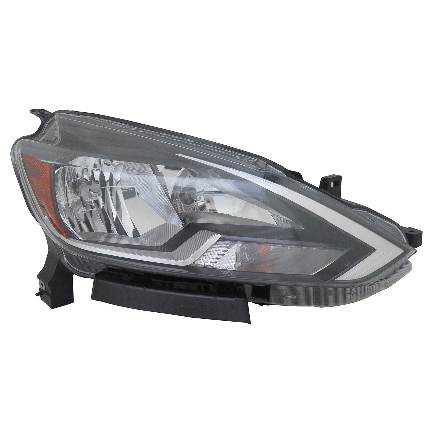 Right TYC Headlight Assembly Compatible with 2016-2019 Nissan Sentra