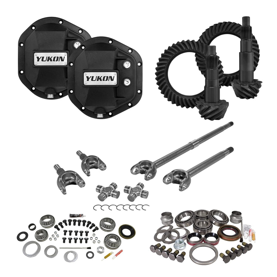 Yukon Re-Gear Kit Stage 3 w/Diff Covers for Dana 44, 4340 Chromoly Fr Axles, 5.13 Ratio, 24 Spline, Compatible with Jeep JK, YGK016STG3