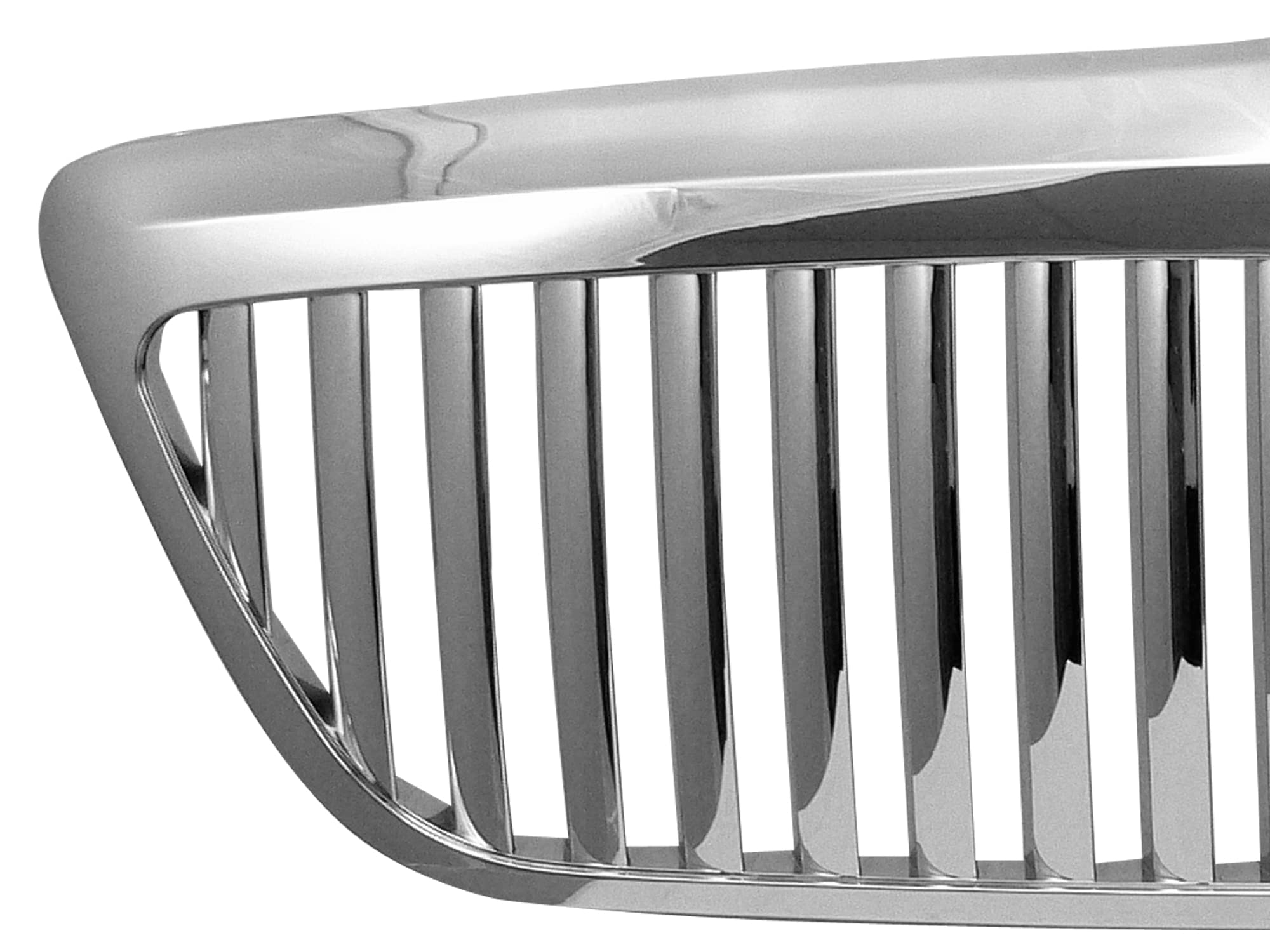 Vertical Front Hood Grille Armordillo USA 7149823 - Chrome Fits 1998-2002 Lincoln Navigator