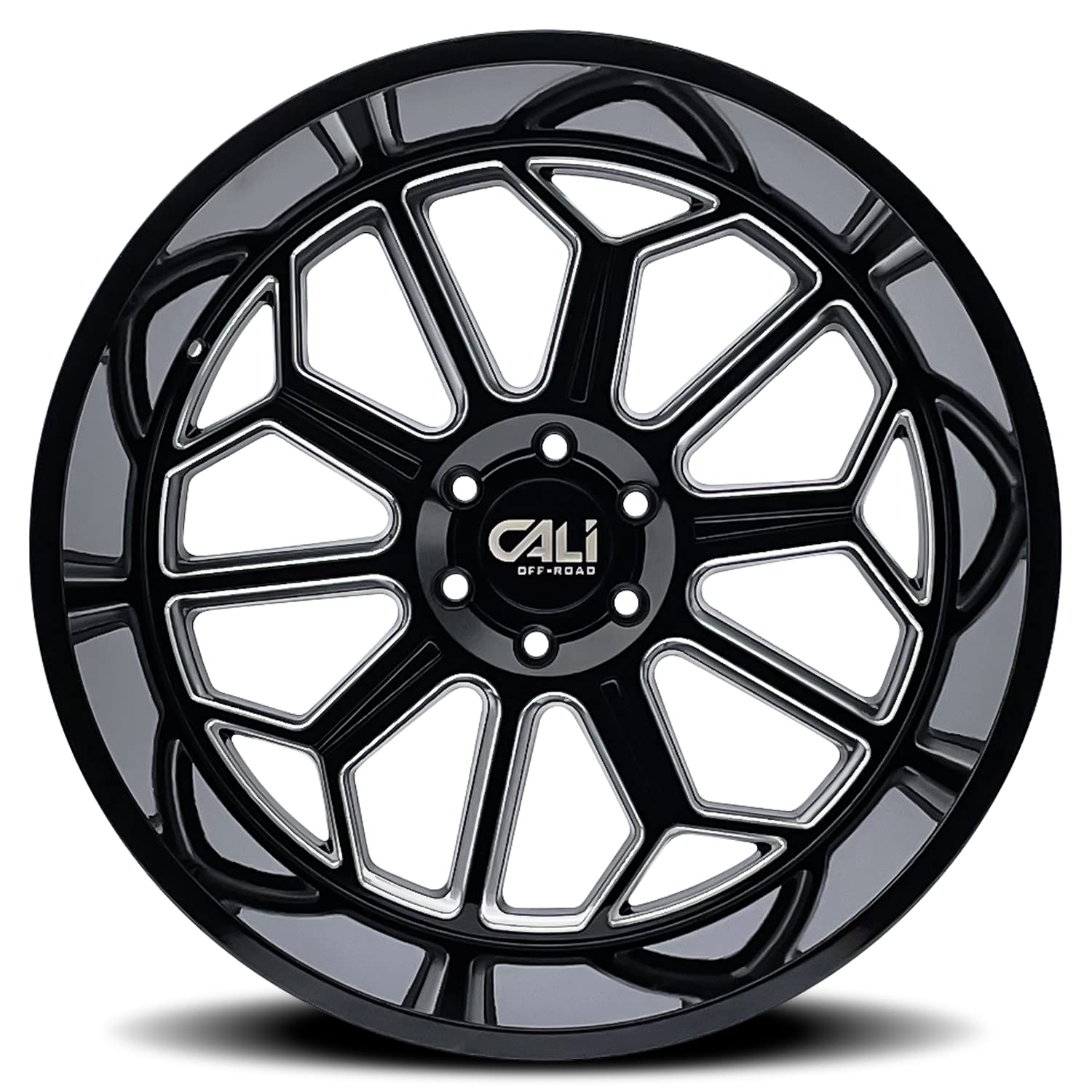 Auburn Cali Off-Road 9117 24x14 6x5.5" -76mm Black/Milled Wheel Rim 24" Inch