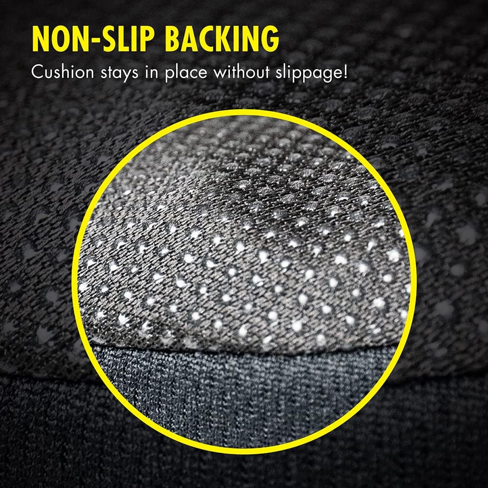 Comfy Gel Cushion HEALTHMATE Gel Seat Cushion for Long Sitting for Back, Sciatica and Tailbone Pain Relief, for Office Chair, Car, Wheelchair, Long Trips (Square)