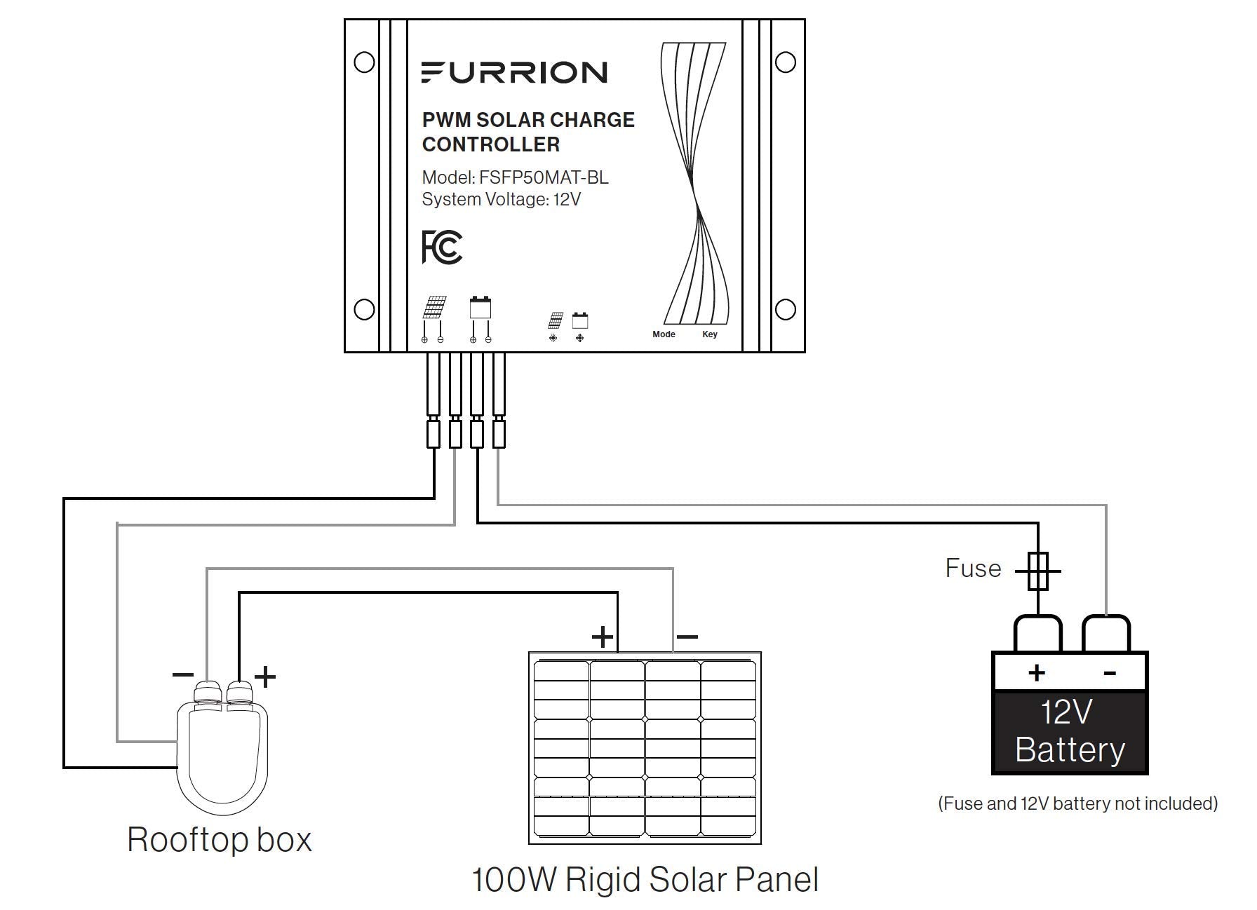 100W Furrion® RV Solar Battery Maintainer
