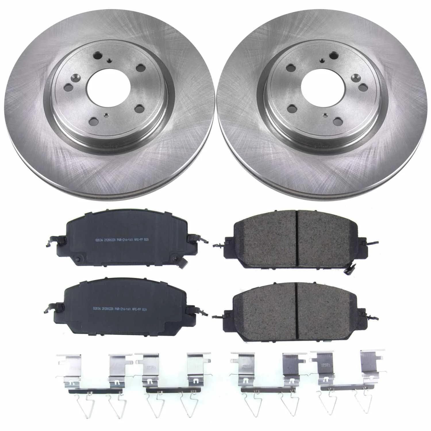 Power Stop KOE7872 Front Replacement Brake Kit-OE Brake Rotors & Ceramic Brake Pads For Honda CR-V 2017-2023 [Model Specific]