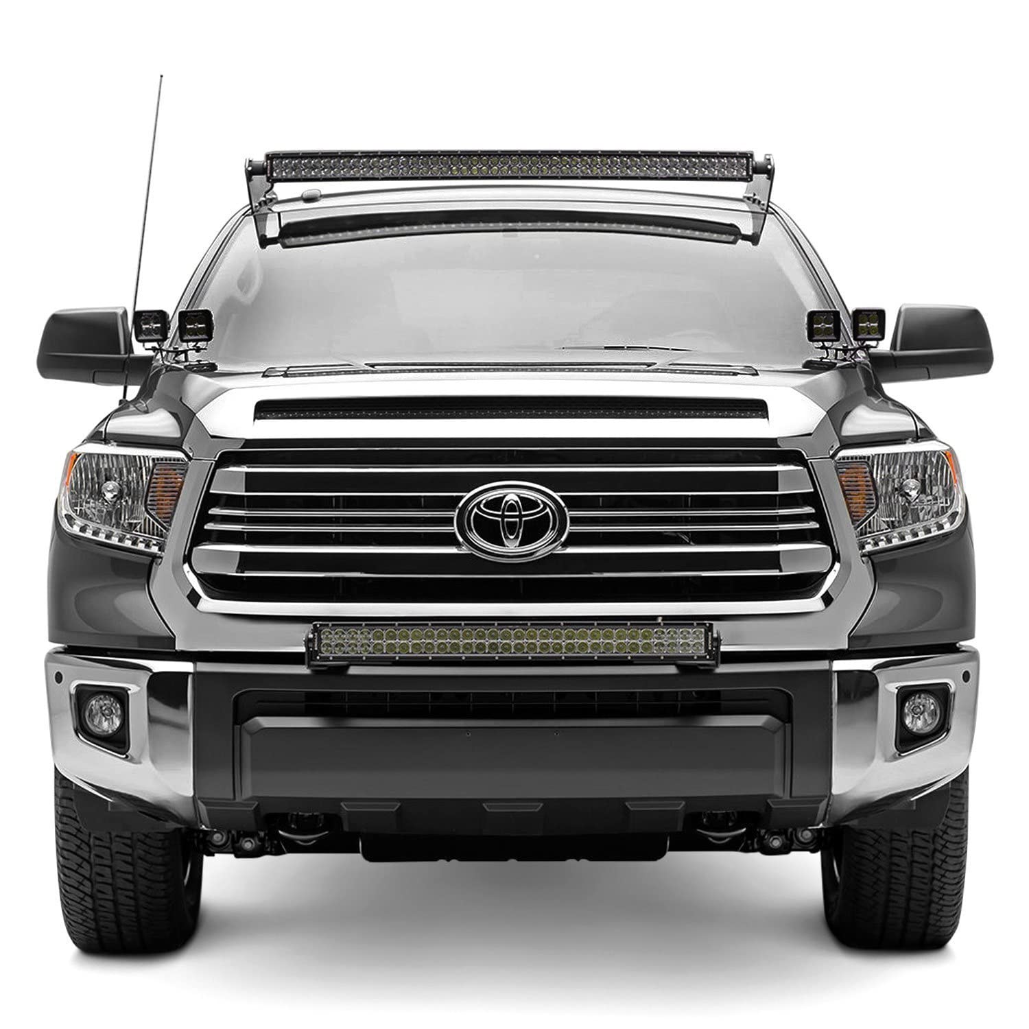 ZROADZ Black Front Bumper LED Light Bar KIT Z329641-KIT 2014-2016 TOYOTA TUNDRA