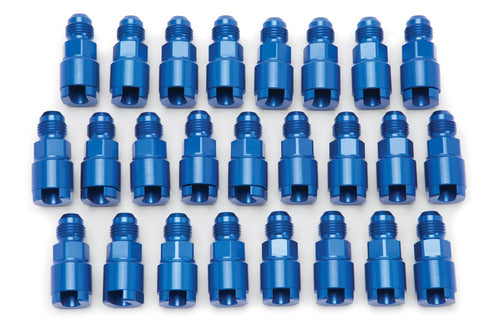 Edelbrock 644118 Adapter EFI Fitting -6 An Male To 5/16" Sae Quick DiSConnect SCrew Type Blue Anodized Finish Bulk Pkg Of 25