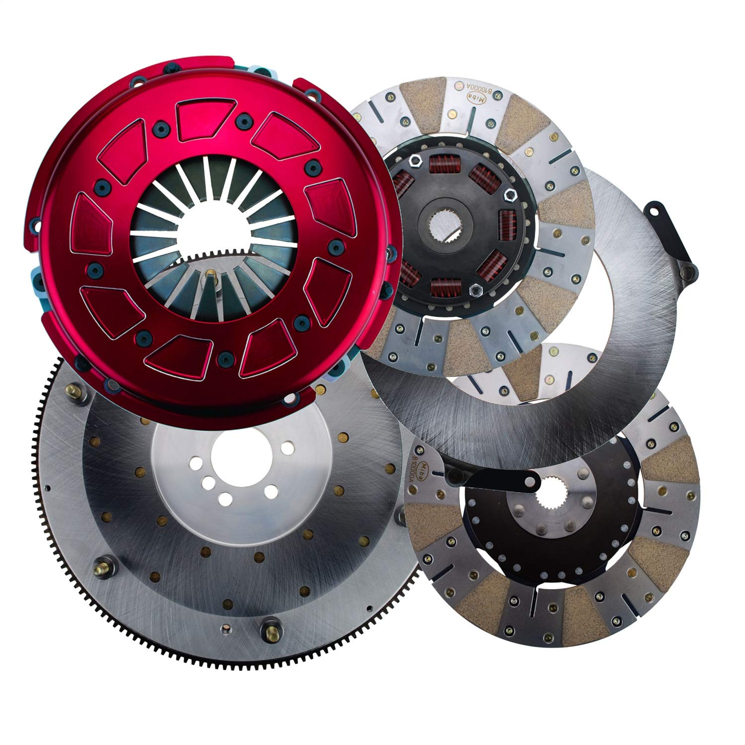 Pro Street Dual Disc Metallic Clutch System Ram 60-2150N Size 10.5 168 Tooth Count 10 Spline By 1 1/8 in. Incl. Flywheel/Disc/Pressure Plate