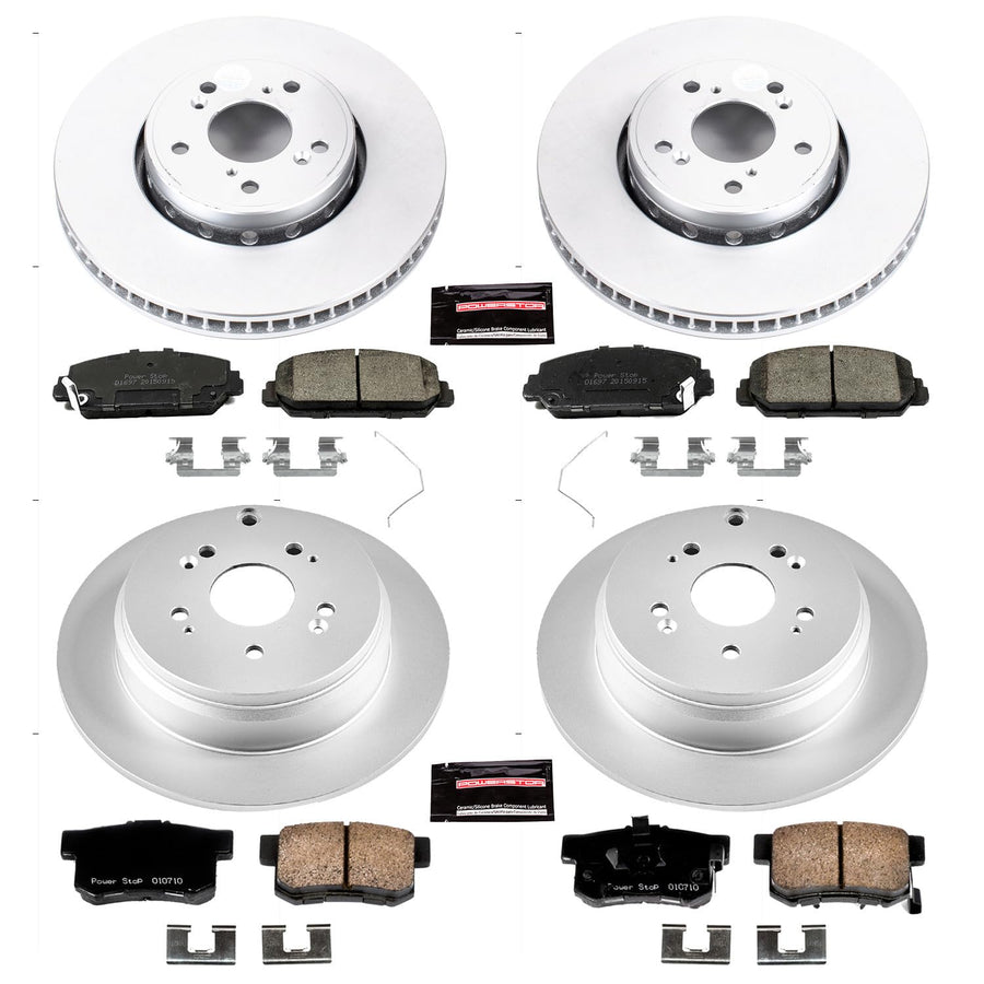 Power Stop CRK6939 Z17 Evolution Geomet Coated Brake Kit Front and Rear For Acura RDX 2013-2018 [Model Specific]