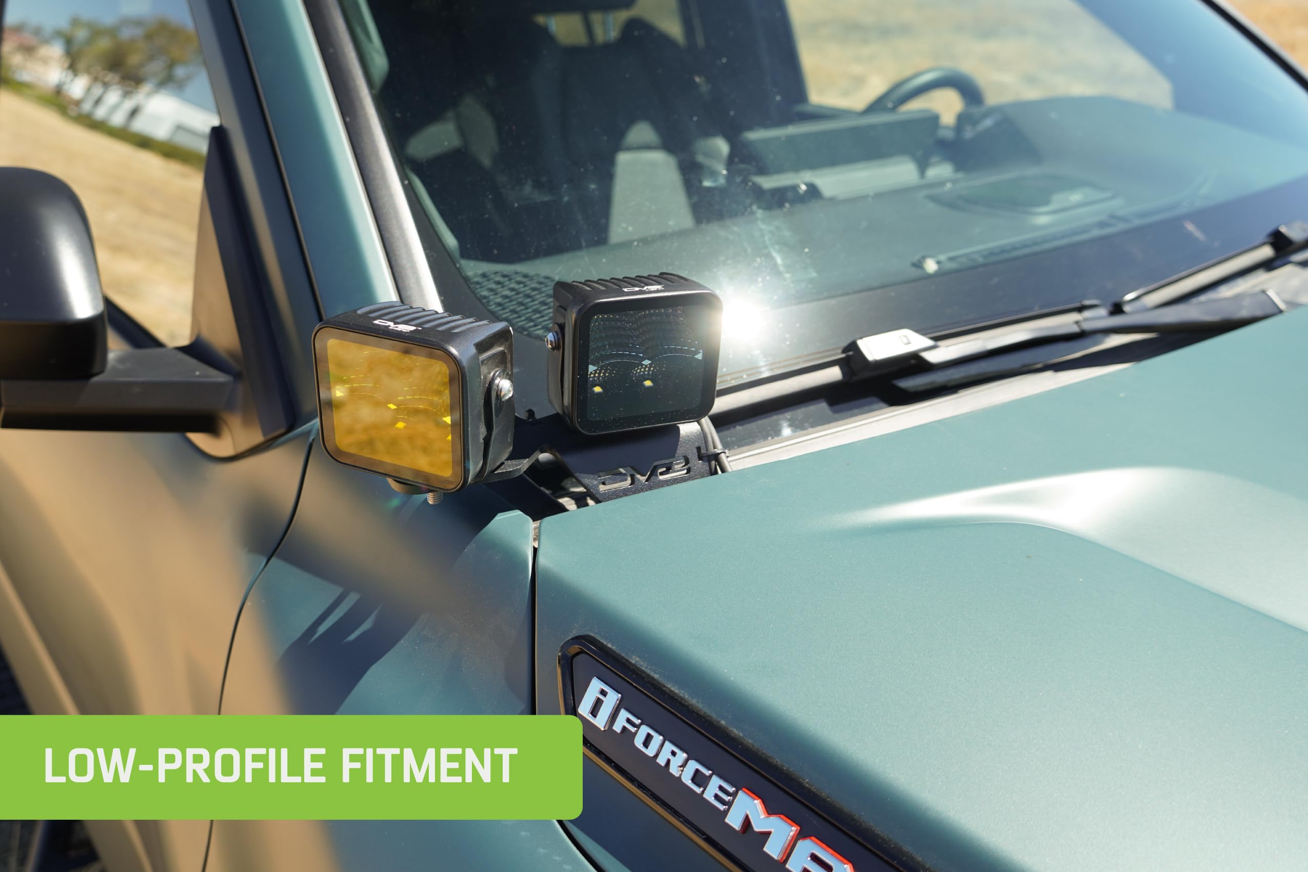 Ditch Light Brackets DV8 Offroad for 2025+ Toyota 4Runner | Mount Up to Four 3" Pod Lights | Second Mounting Point Can Be Used for An Antenna, Whip Light, etc. | Durable Steel Design | Bolt-On Install