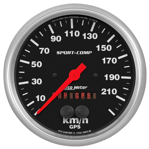 Speedometer AutoMeter 3983-M (Sport-Comp 5", 225Km/H, GPS, Sport-Comp)