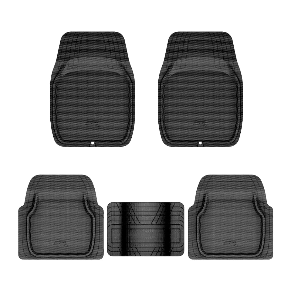 Universal 3D MAXpider All-Weather Kagu Floor Mats for Cars, Trucks, & SUV (Large)