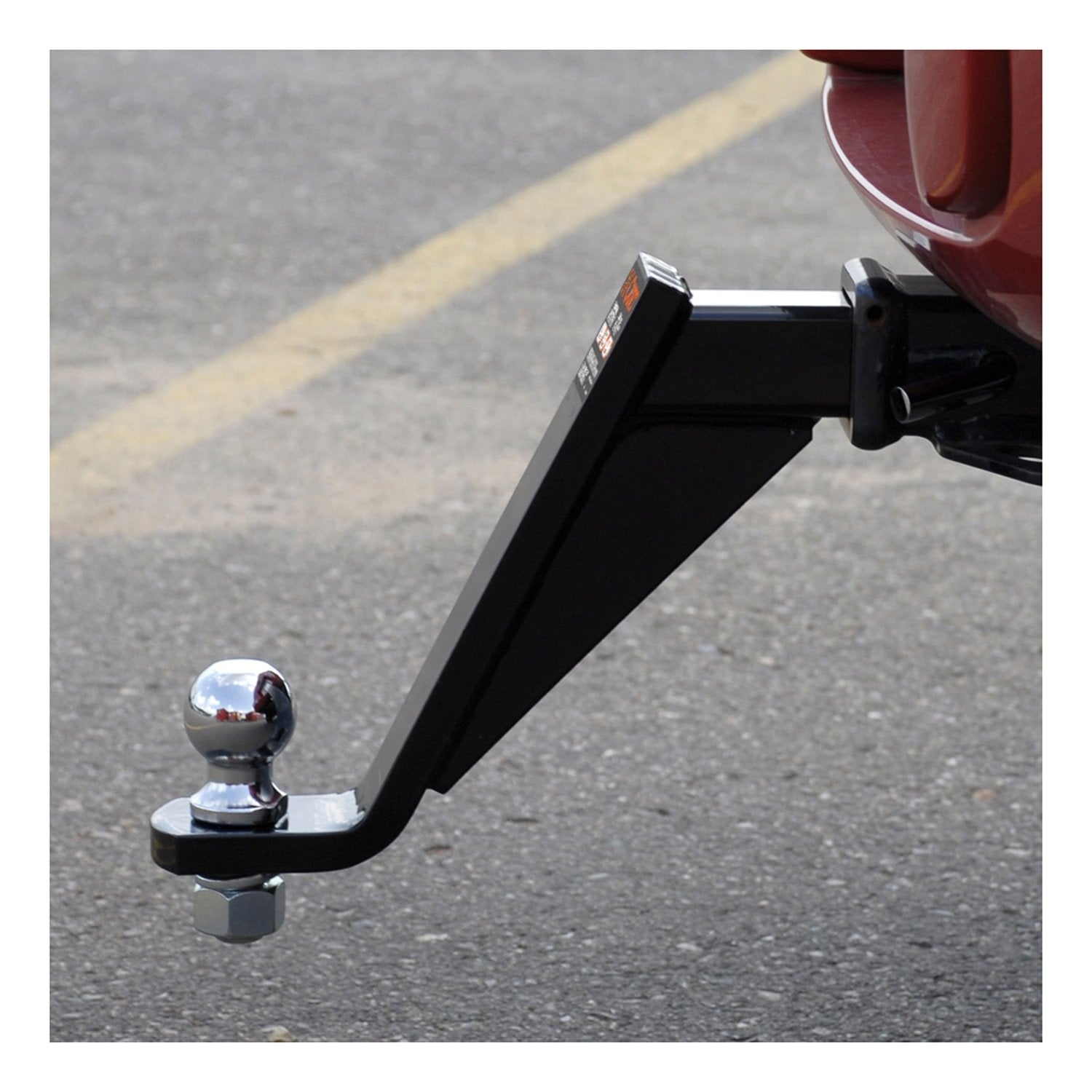 CURT Chrome Class 3 Trailer Hitch Ball Mount 45297, Fits 2-Inch Receiver, 7,500 lbs, 1-Inch Hole, 6-Inch Drop