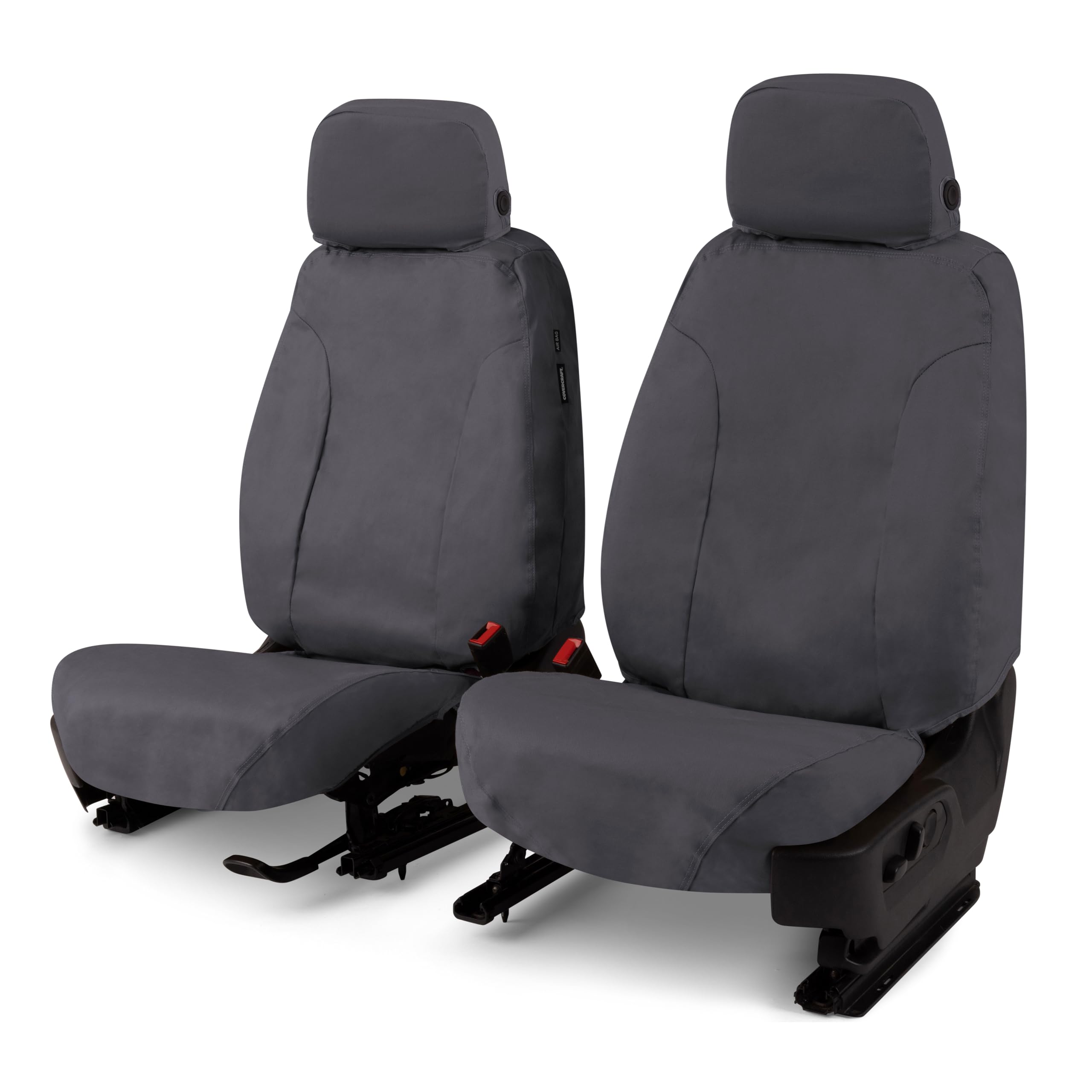 Covercraft Custom Polycotton Seat Covers | Fits 2024-2025 Ford Ranger (Excludes Raptor) | 1st Row Bucket Seats, Charcoal
