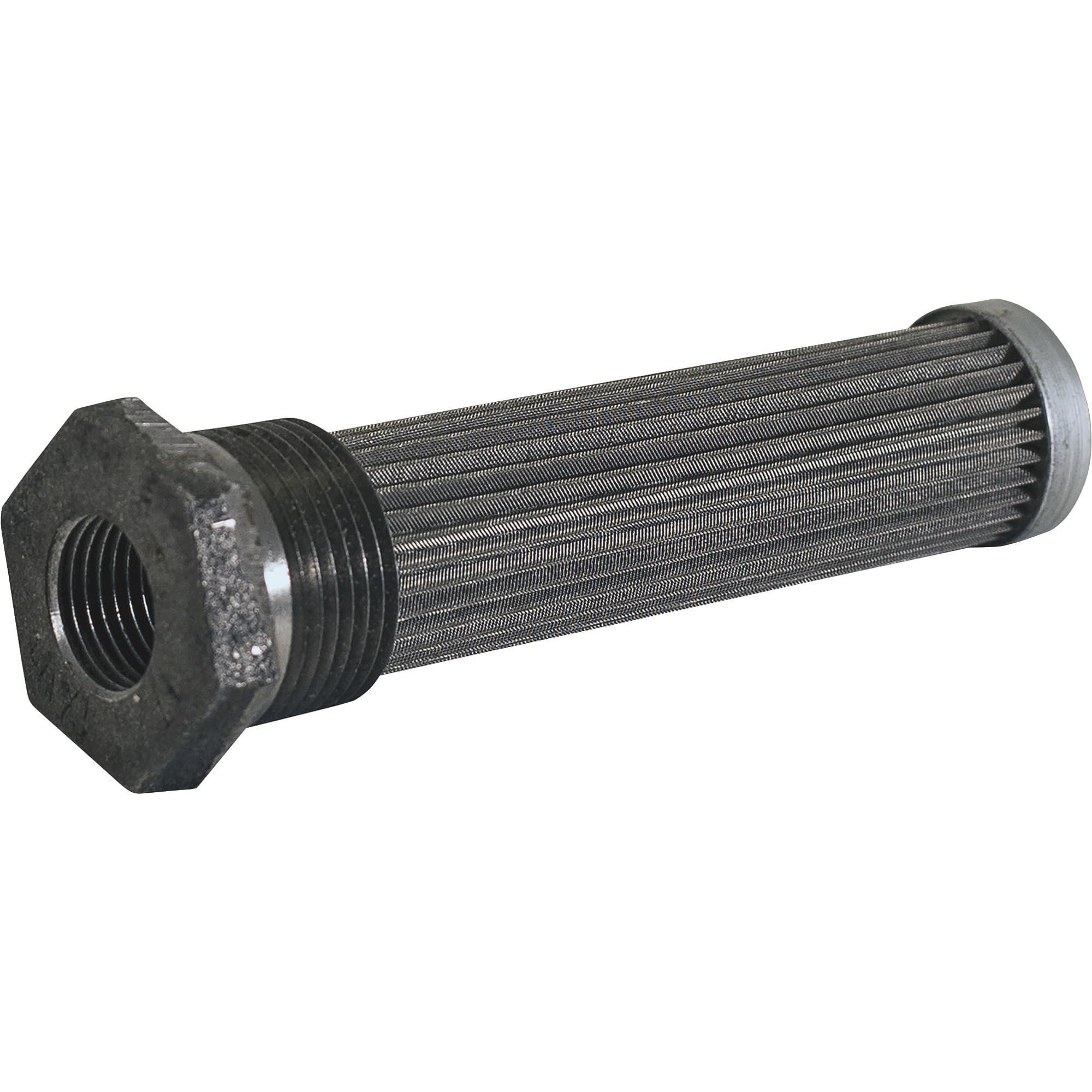 Buyers Products Thru-Wall Sump Strainer 2 Inch NPT Male Thread To 1-1/4 Inch NPT Port Thread With Zinc-Plated Bushing, Truck & Trailer Hydraulic Accessories