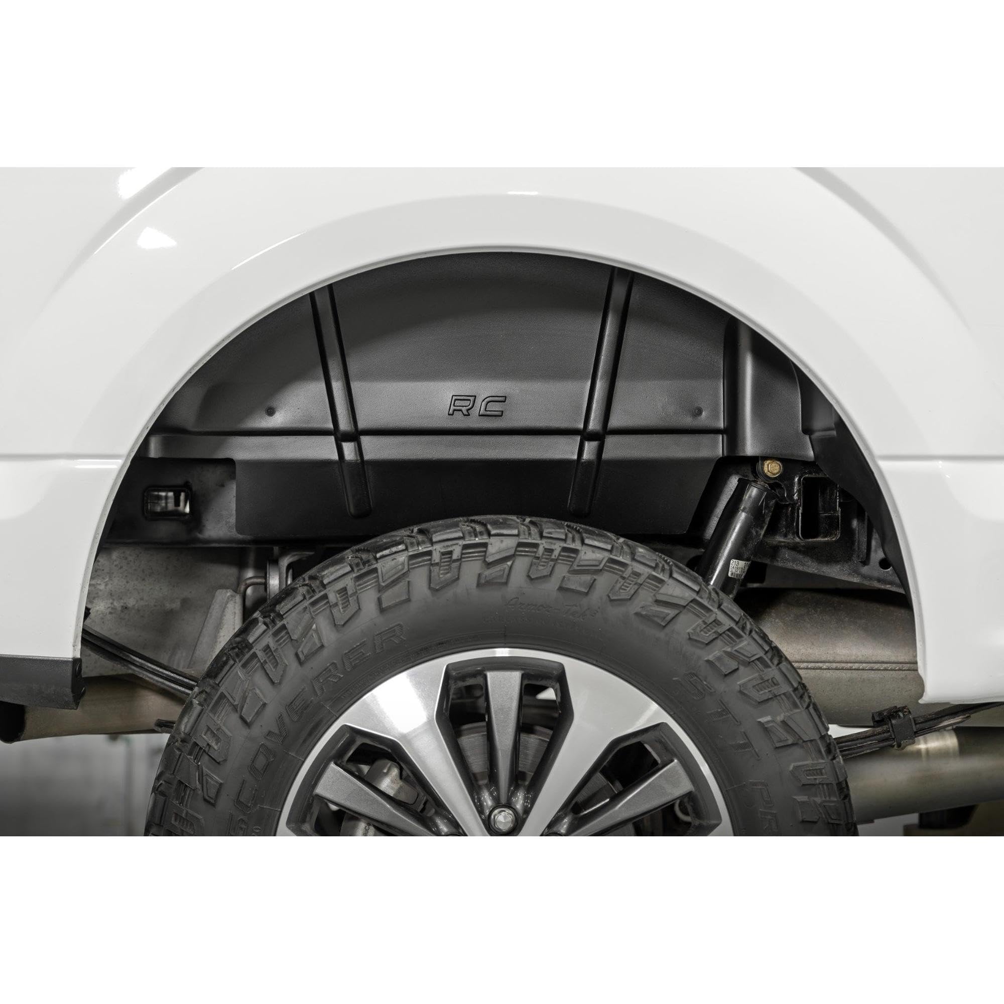 Rough Country Rear Fender Liners for Ford F-150 (2015-2020) - Heavy-Duty Rear Wheel Well Liners for Mud & Debris Protection, Made in USA