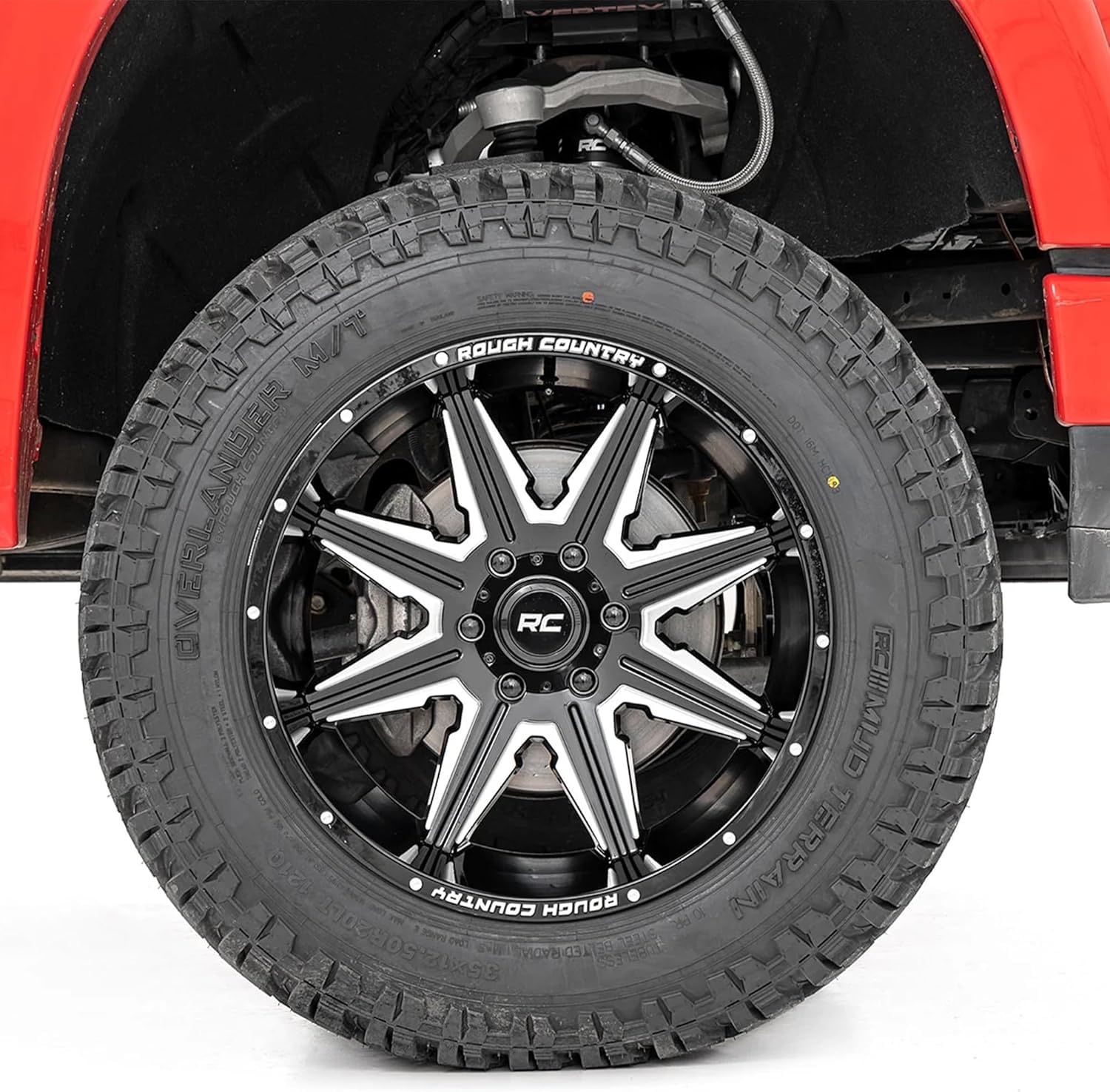 Rough Country One-Piece 91M Series Aluminum Wheel - 20x12, 8x170mm Bolt Pattern, 44mm Offset, Gloss Black