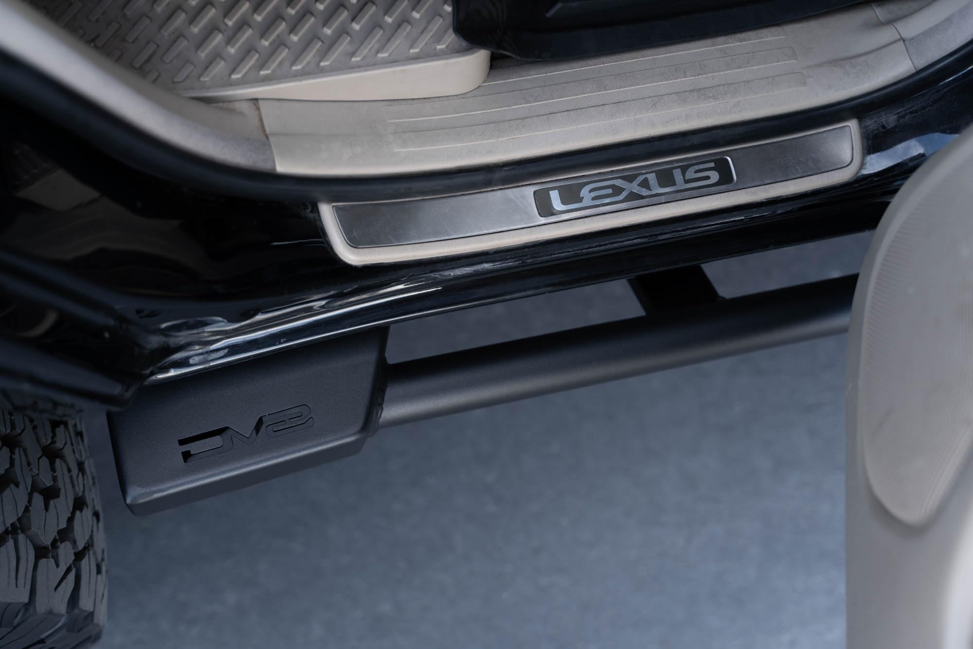 FS-15 DV8 Offroad Rock Sliders for The 2003-2009 Lexus GX 470 | Rugged 3-Point Frame Mounted Design | Dual Tube Design for Maximum Protection | High and Tight for Extra Clearance