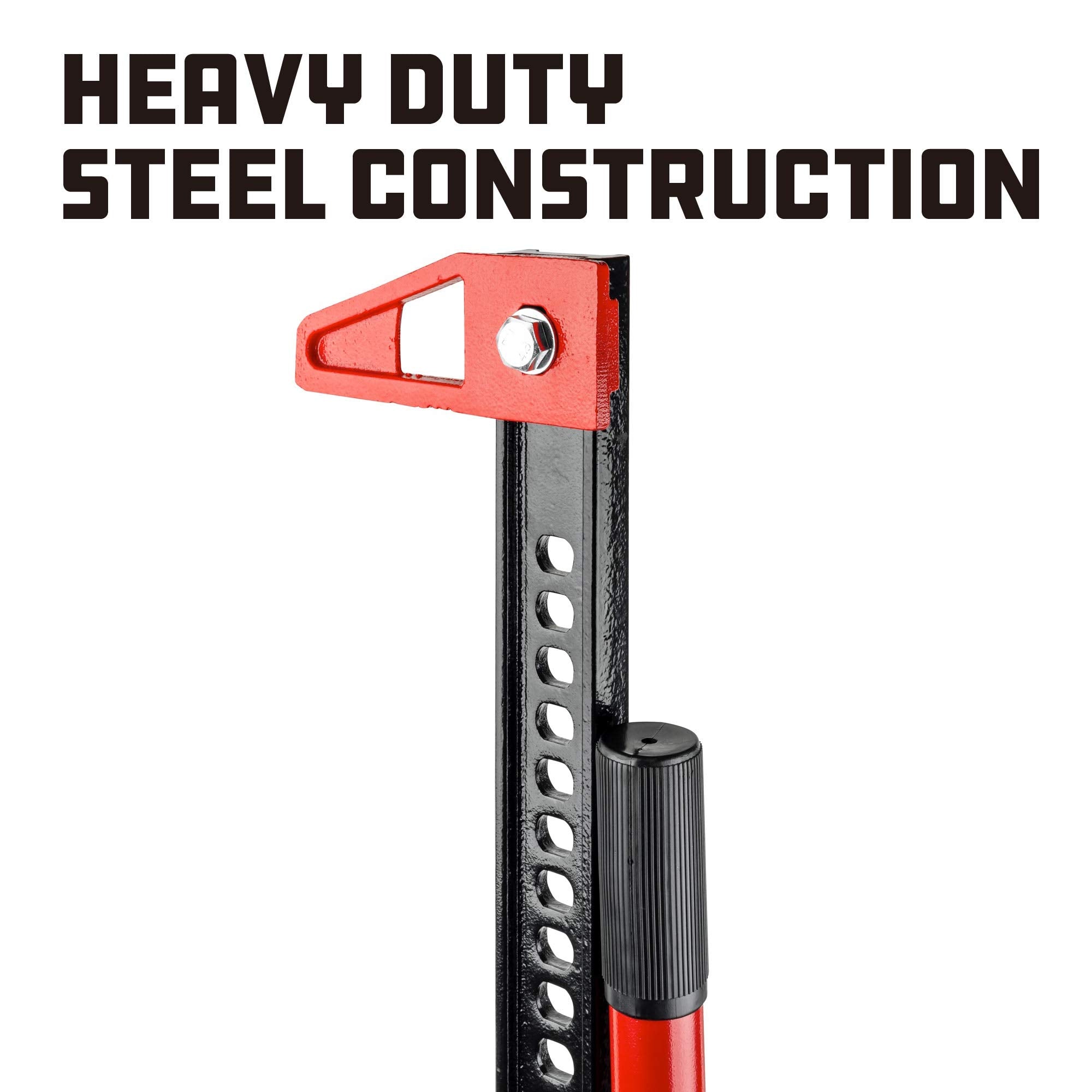 Powerbuilt 8-Inch Off Road Ratcheting Utility Farm Jack, 3 Ton (6,000 lb) Capacity Utility High Lift Farm Jack, Lift Range: 5-1/4" to 34-1/2", for Tractor Truck SUV -647587